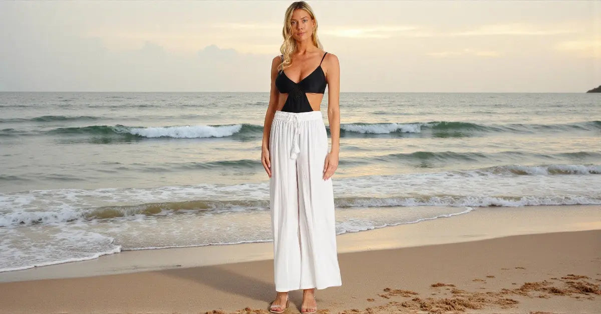 White flowy pants beach styles: 7 ways to elevate your summer look clubmodausa.com