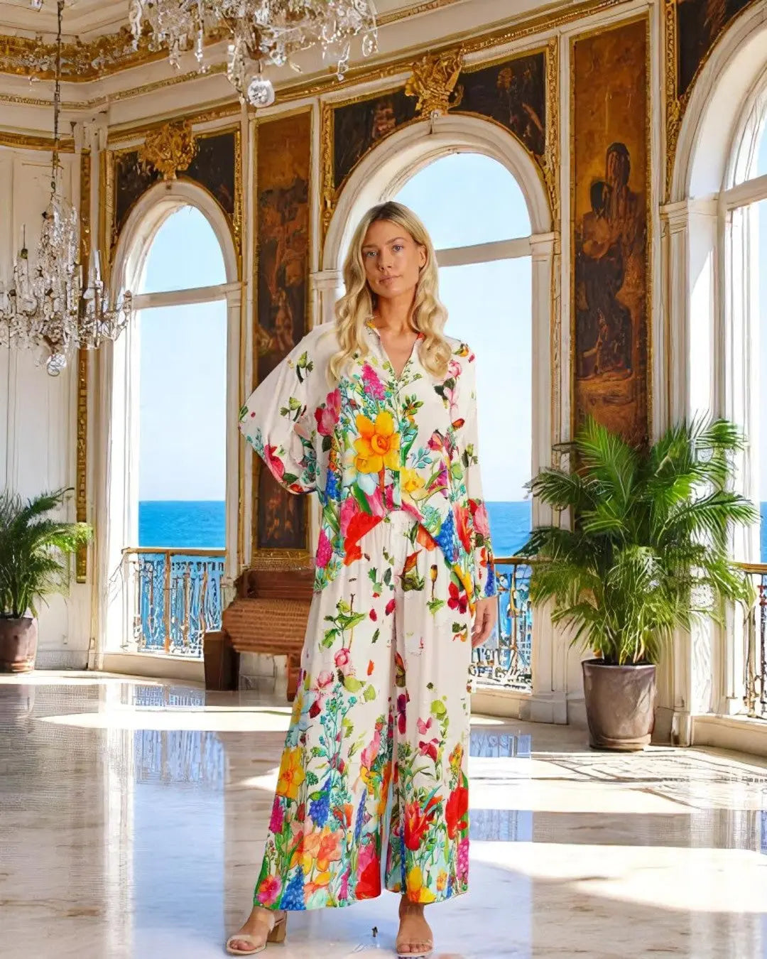 Women's matching co ord set two piece outfit crop top and skirt tropical vacation resort wear summer beach outfit boho co ord set island fashion resort matching set