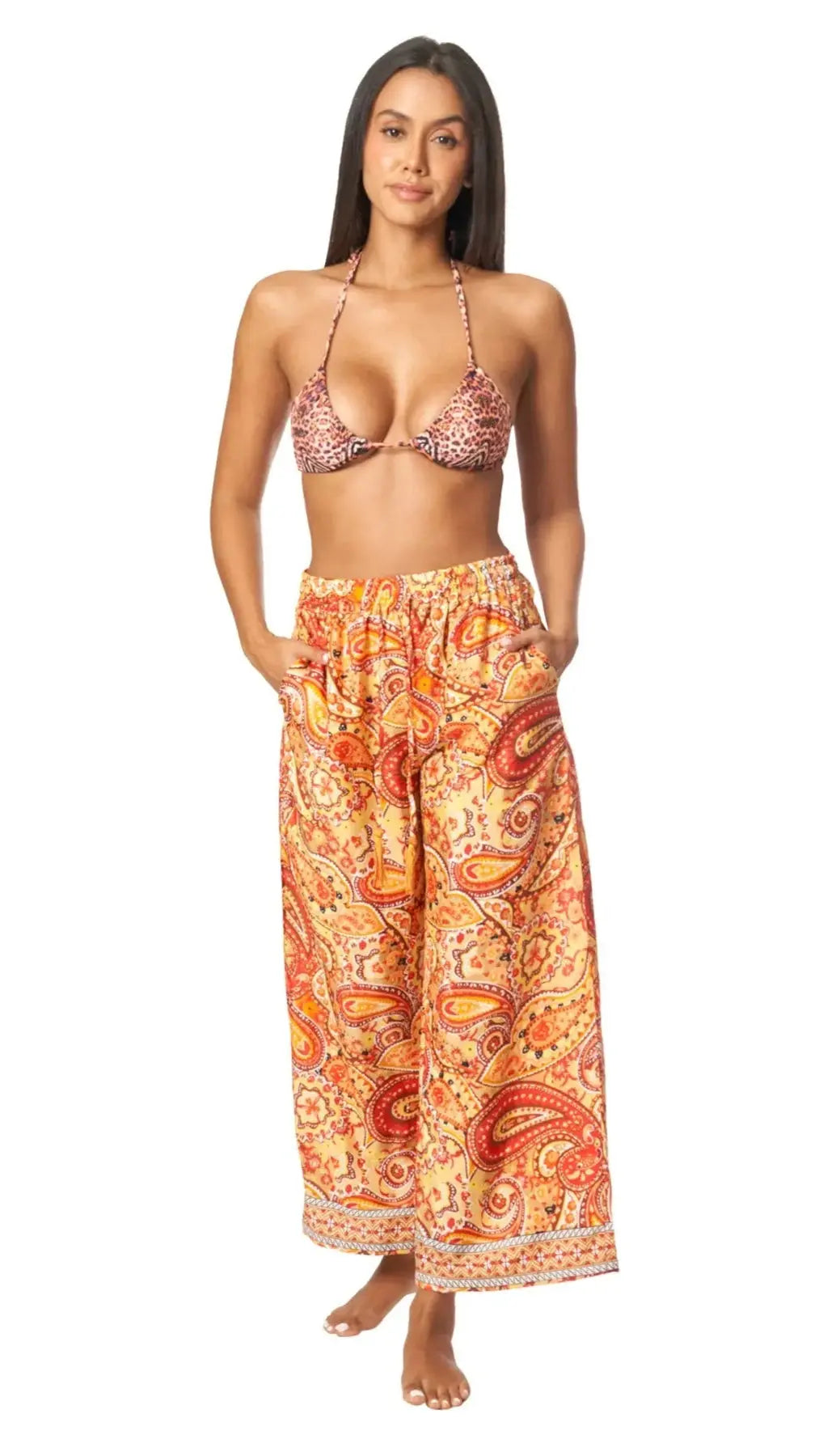 Positano Boho Spring Summer Pants - La Moda Clothing