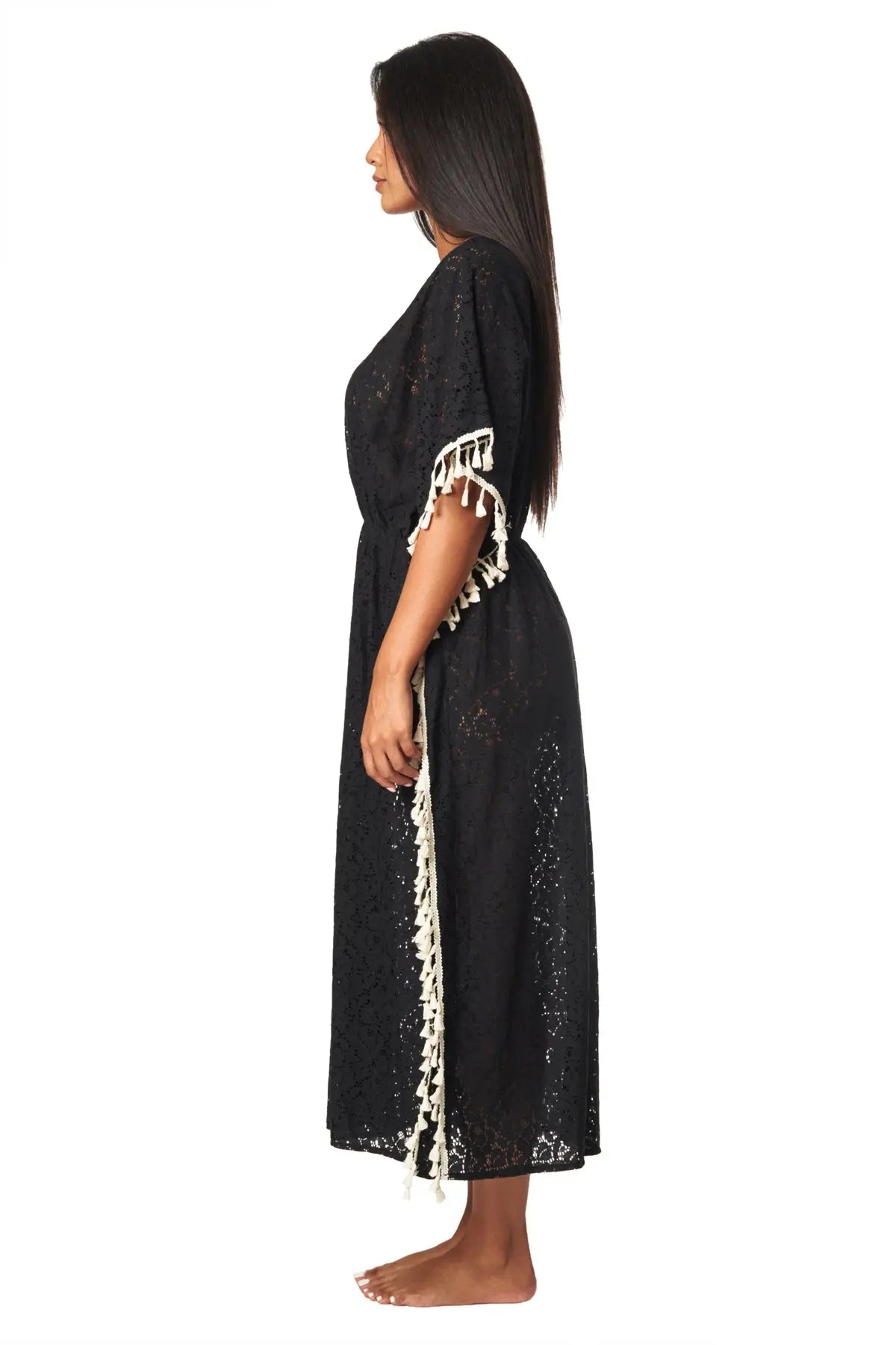 Long Kaftan Beach Cover up - La Moda Clothing