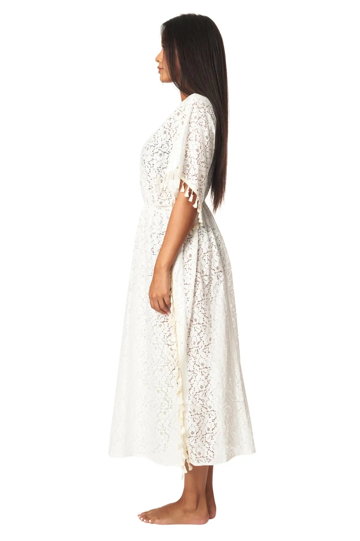 Long Kaftan Beach Cover up - La Moda Clothing