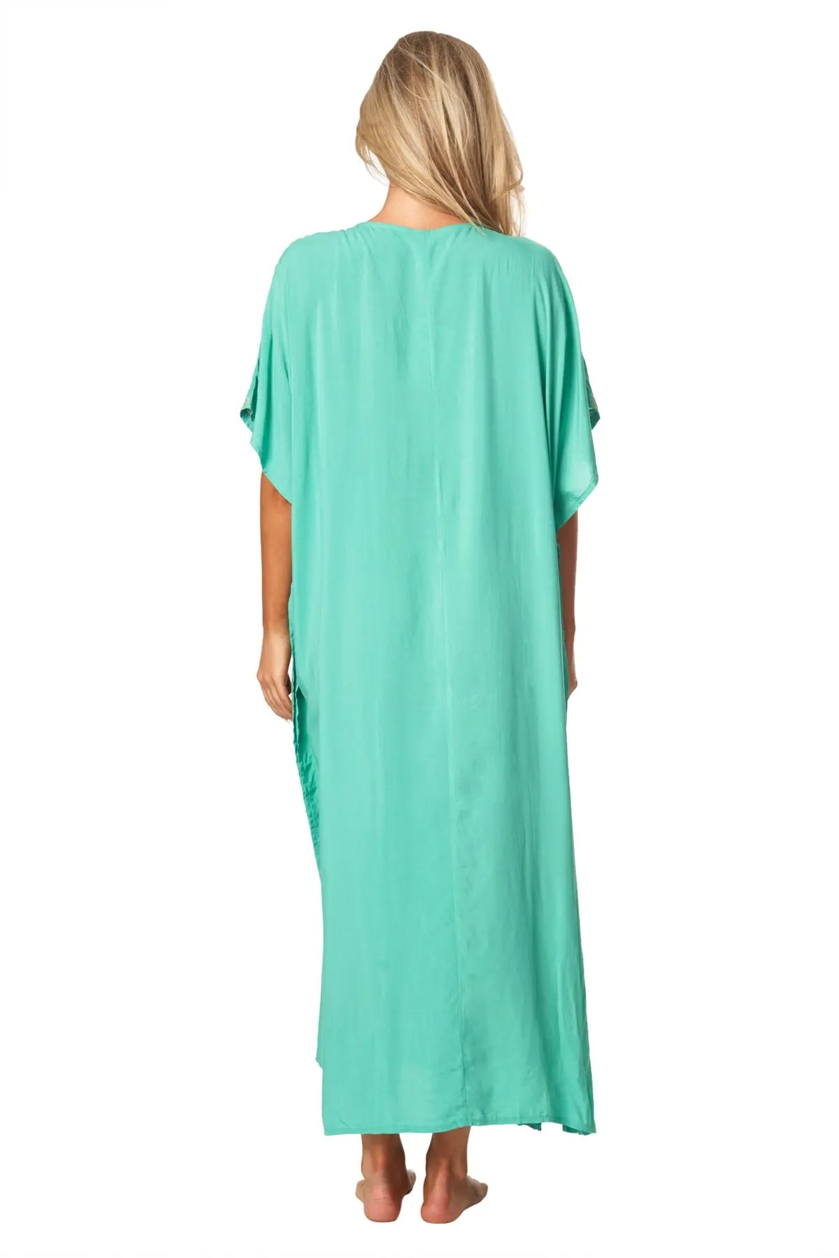 Long Kaftan Beach Cover Up in Modal - La Moda Clothing
