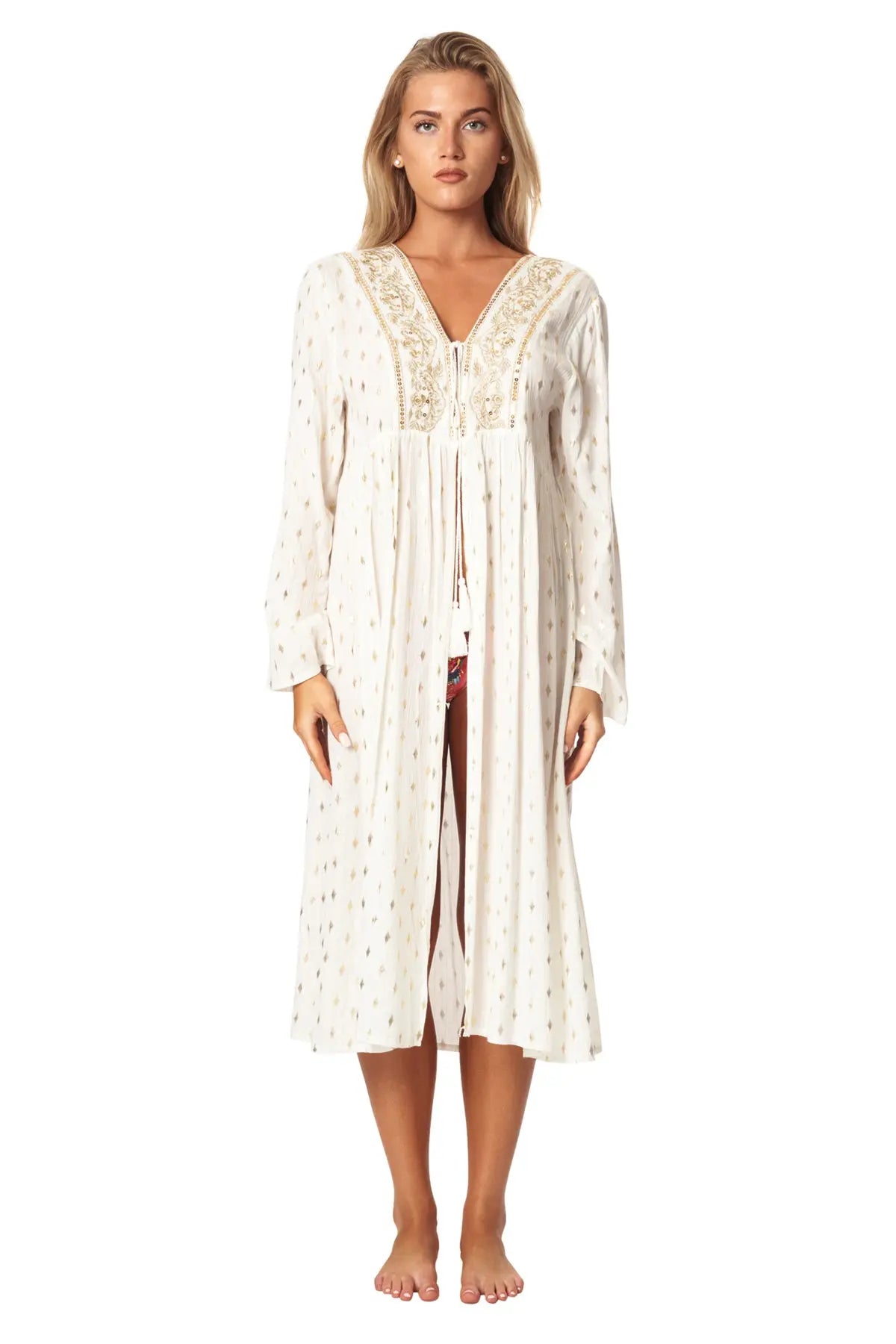 Bohemian Kimono Cover Up | Boho Swimsuit Cover ups - La Moda Clothing