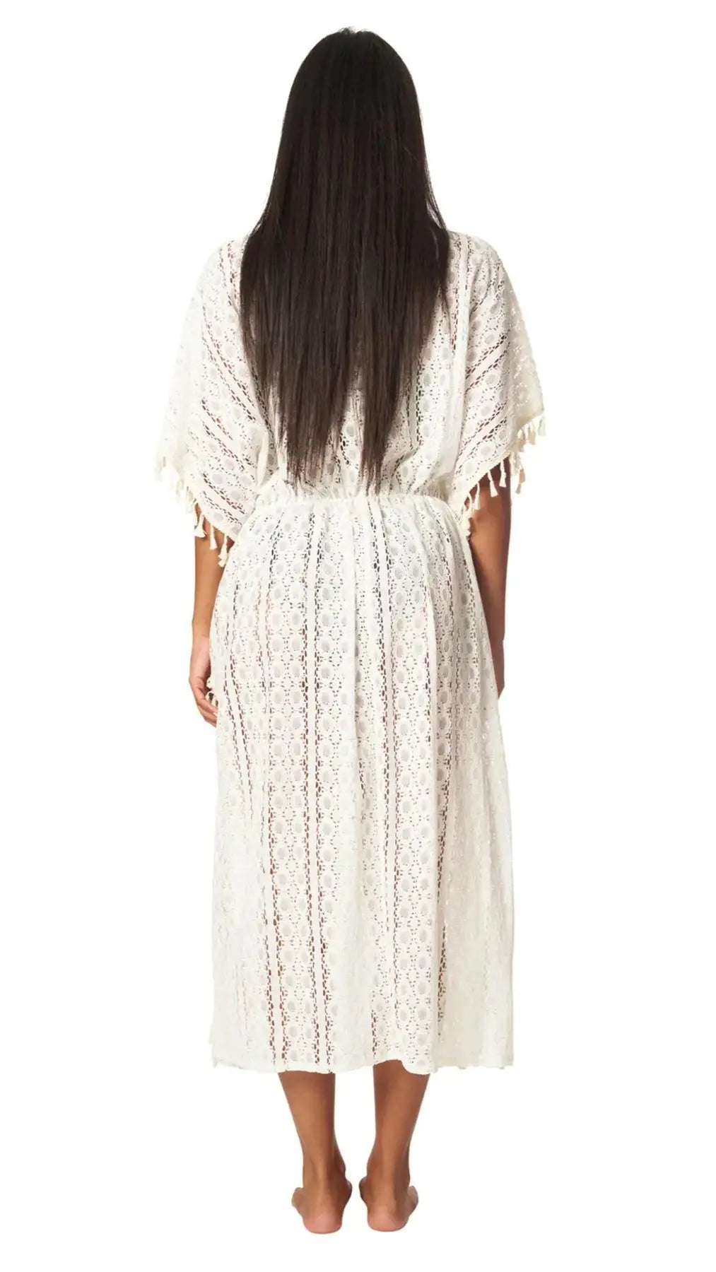 Boho Lace Maxi Kaftan Dress - La Moda Clothing