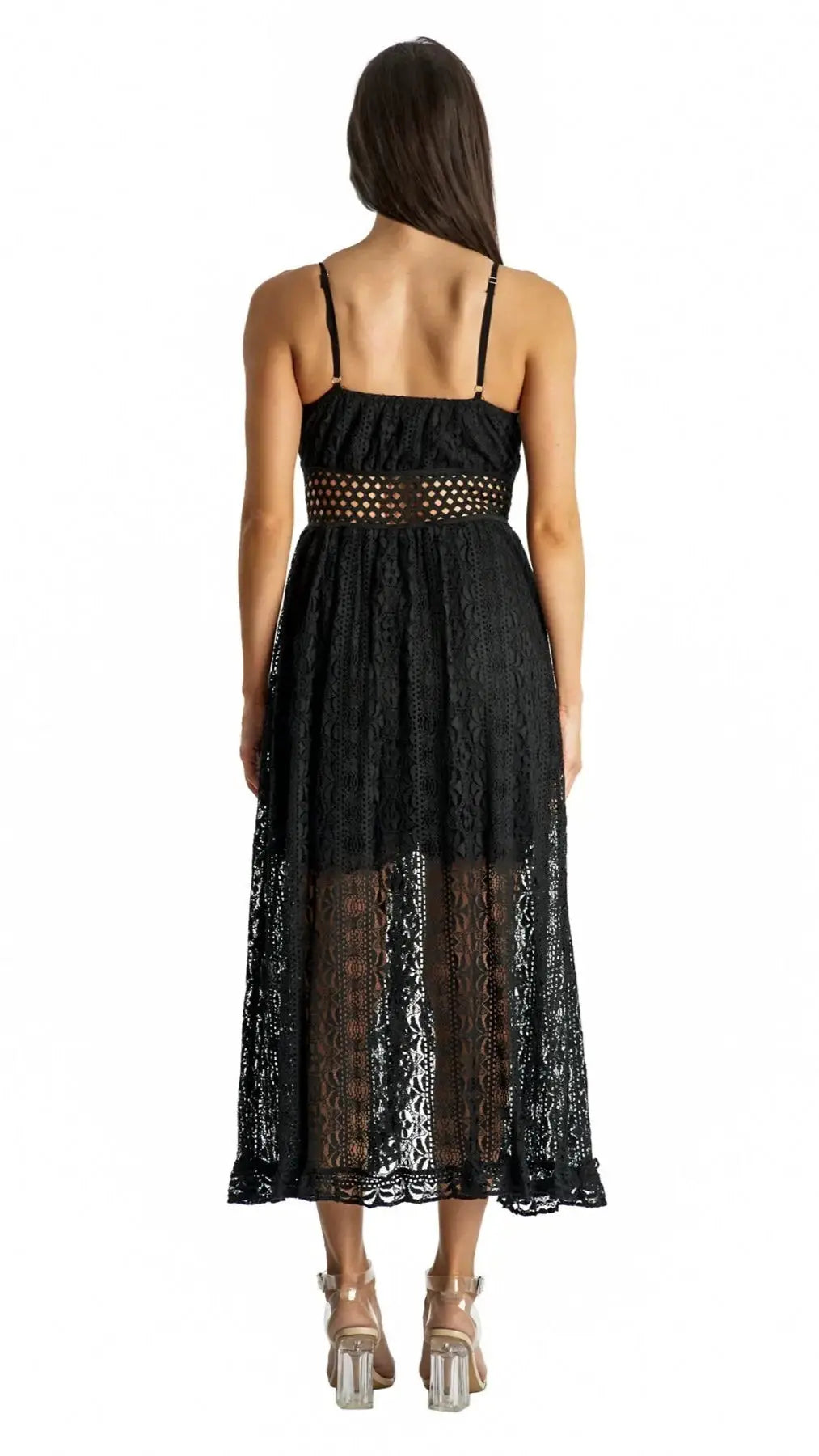 Lace Romper Dress with Shorts - La Moda Clothing