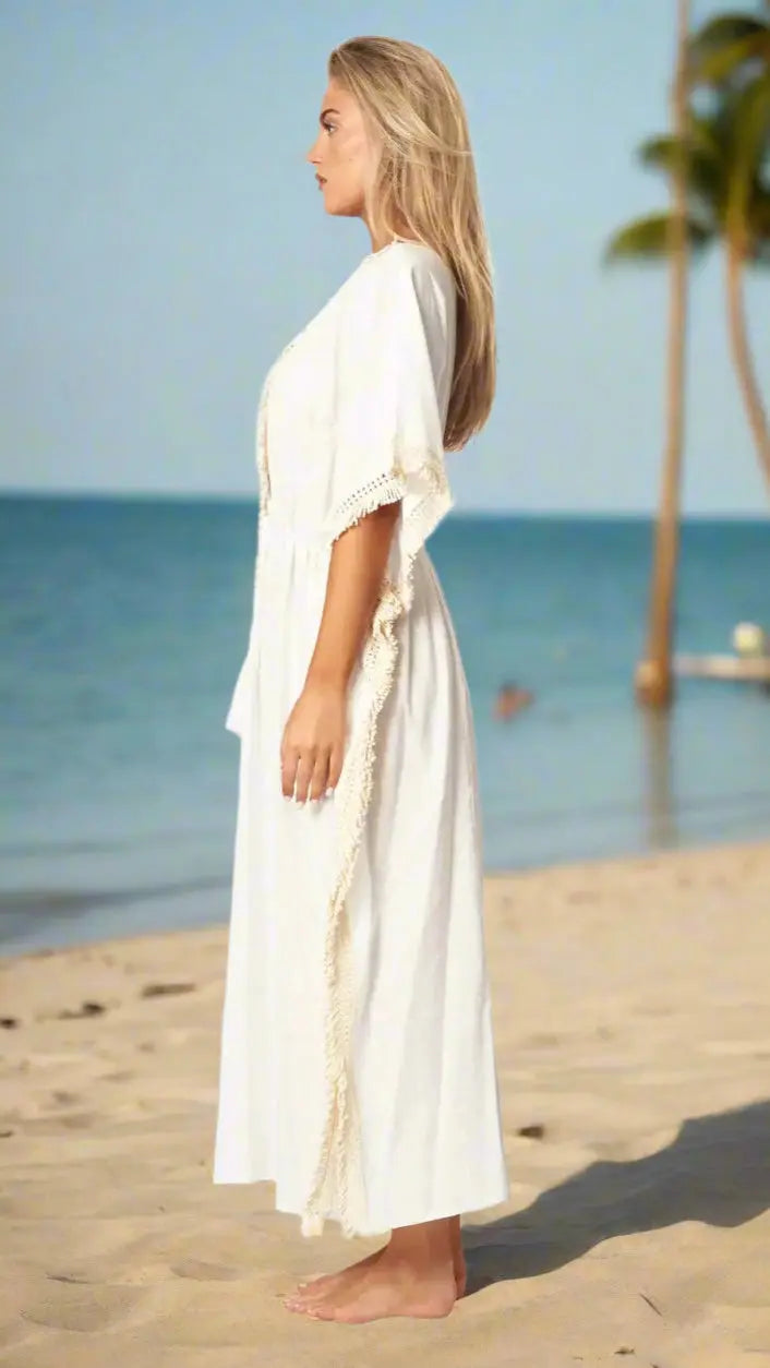Megan Coverup Maxi Caftan Dress - La Moda Clothing