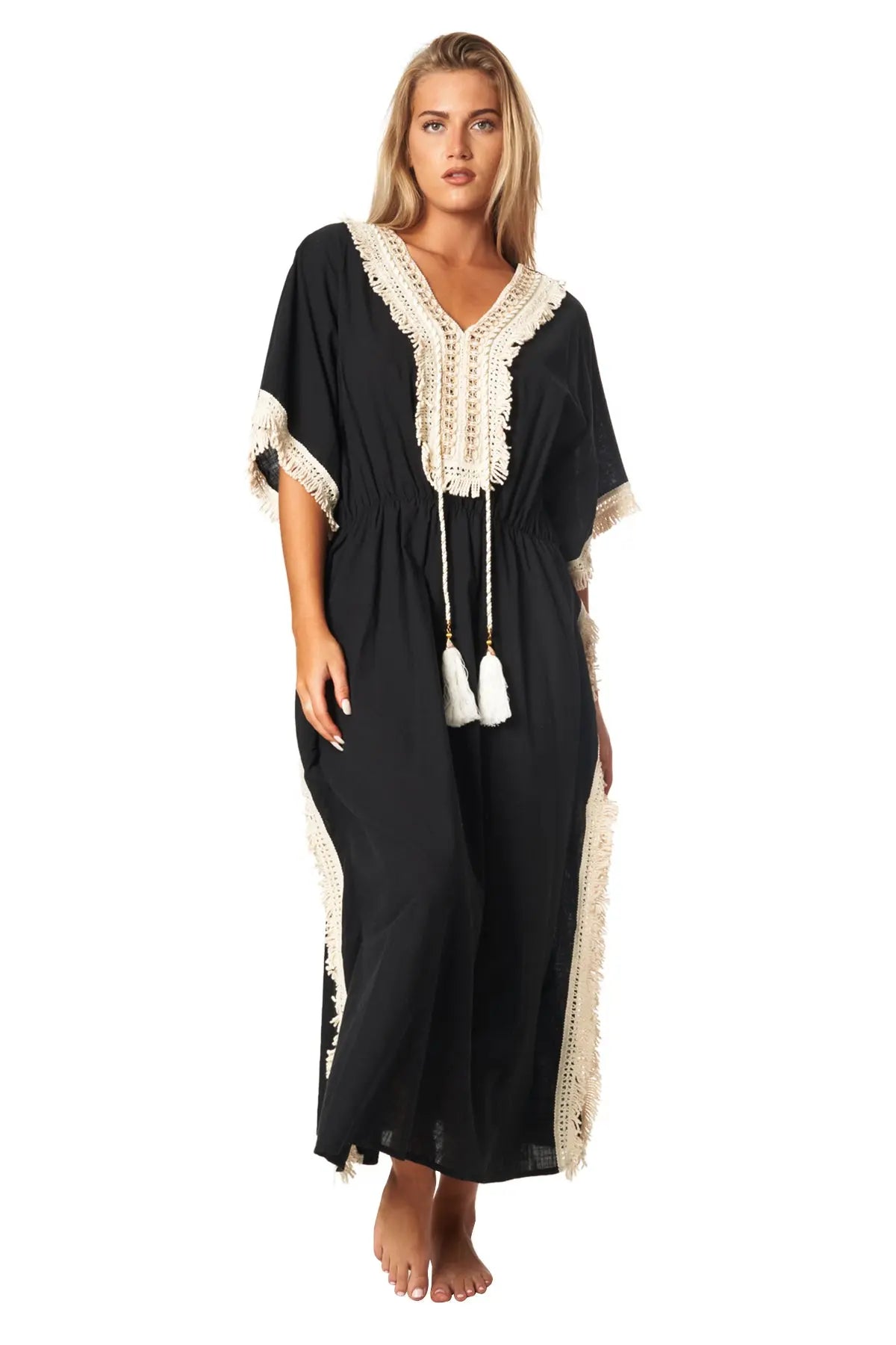 Megan Coverup Maxi Caftan Dress - La Moda Clothing