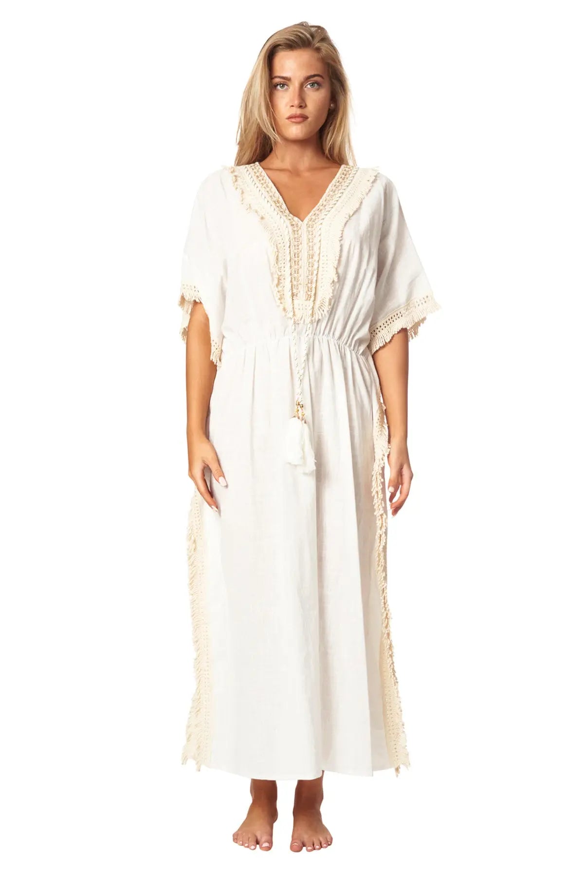 Megan Coverup Maxi Caftan Dress - La Moda Clothing