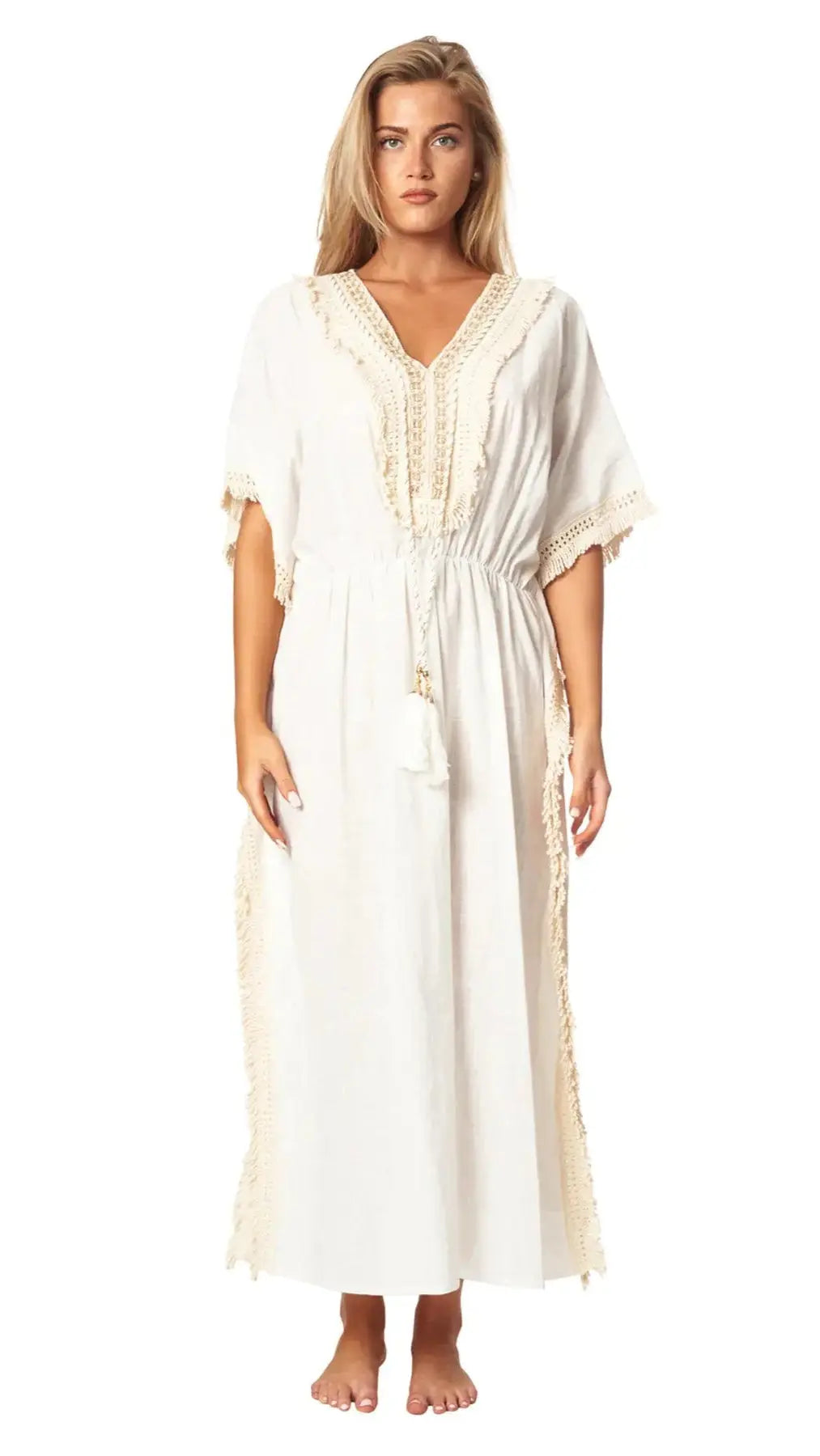 Megan Coverup Maxi Caftan Dress - La Moda Clothing