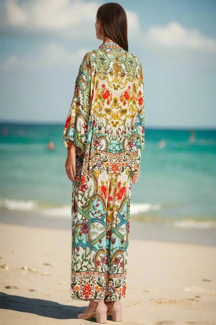 2 Piece Resort Wear For Women 2025 - Designer Co-ord Set | Elegant Kaftan Cover Up Dress | Club Moda USA
