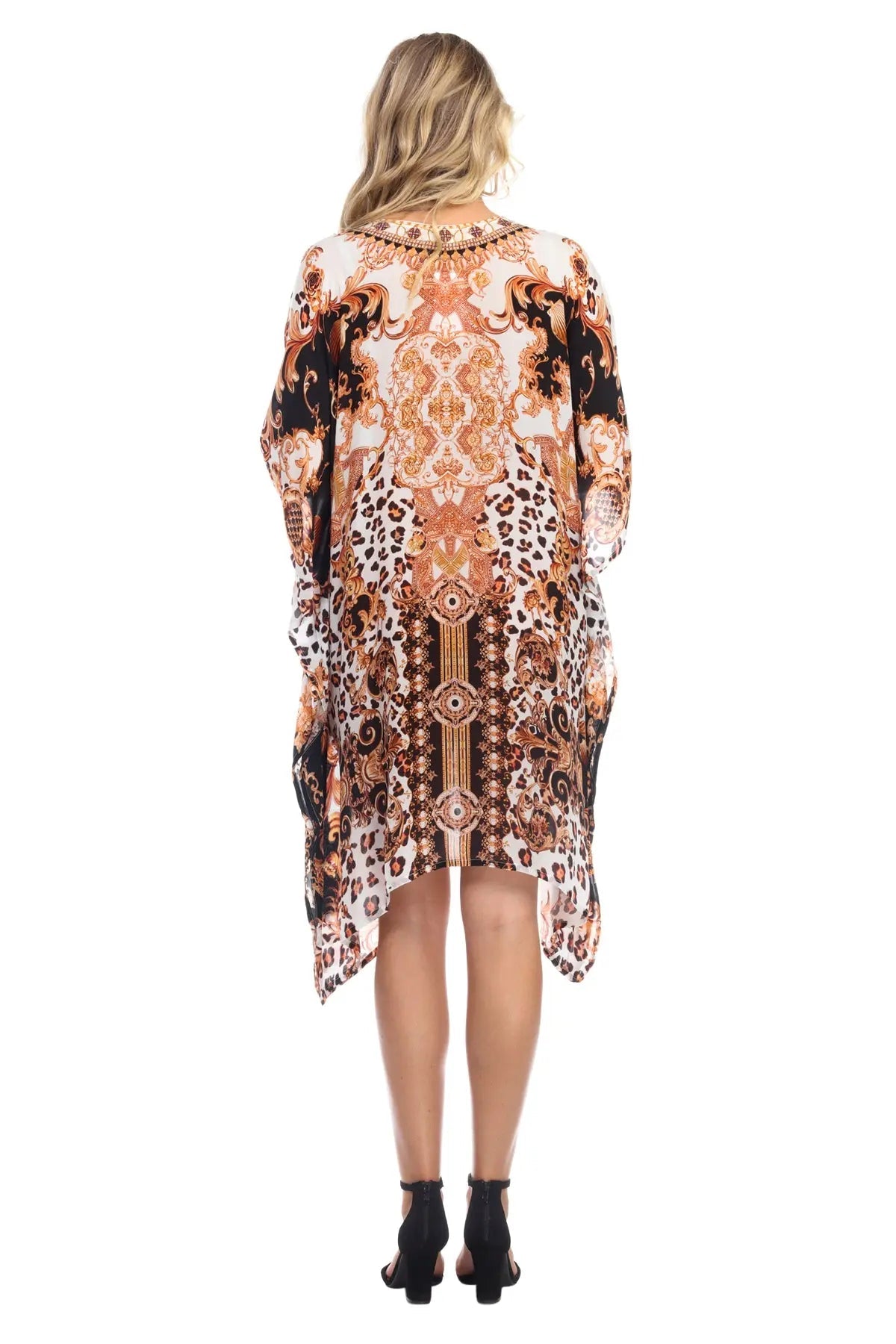 Royal Jungle Designer Kaftan Wholesale in Viscose Silk - La Moda Clothings