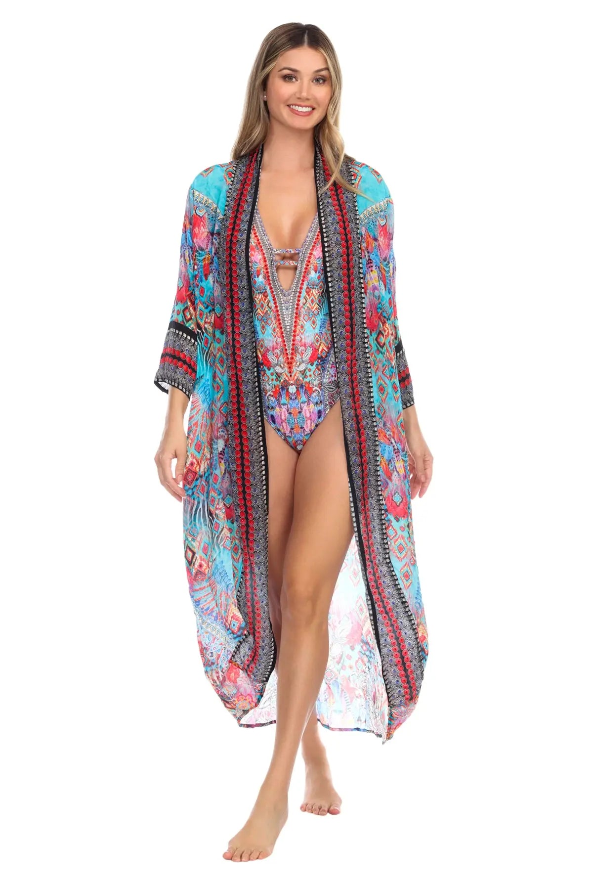 Swim Cover Up Kimono Cape La Moda Clothing