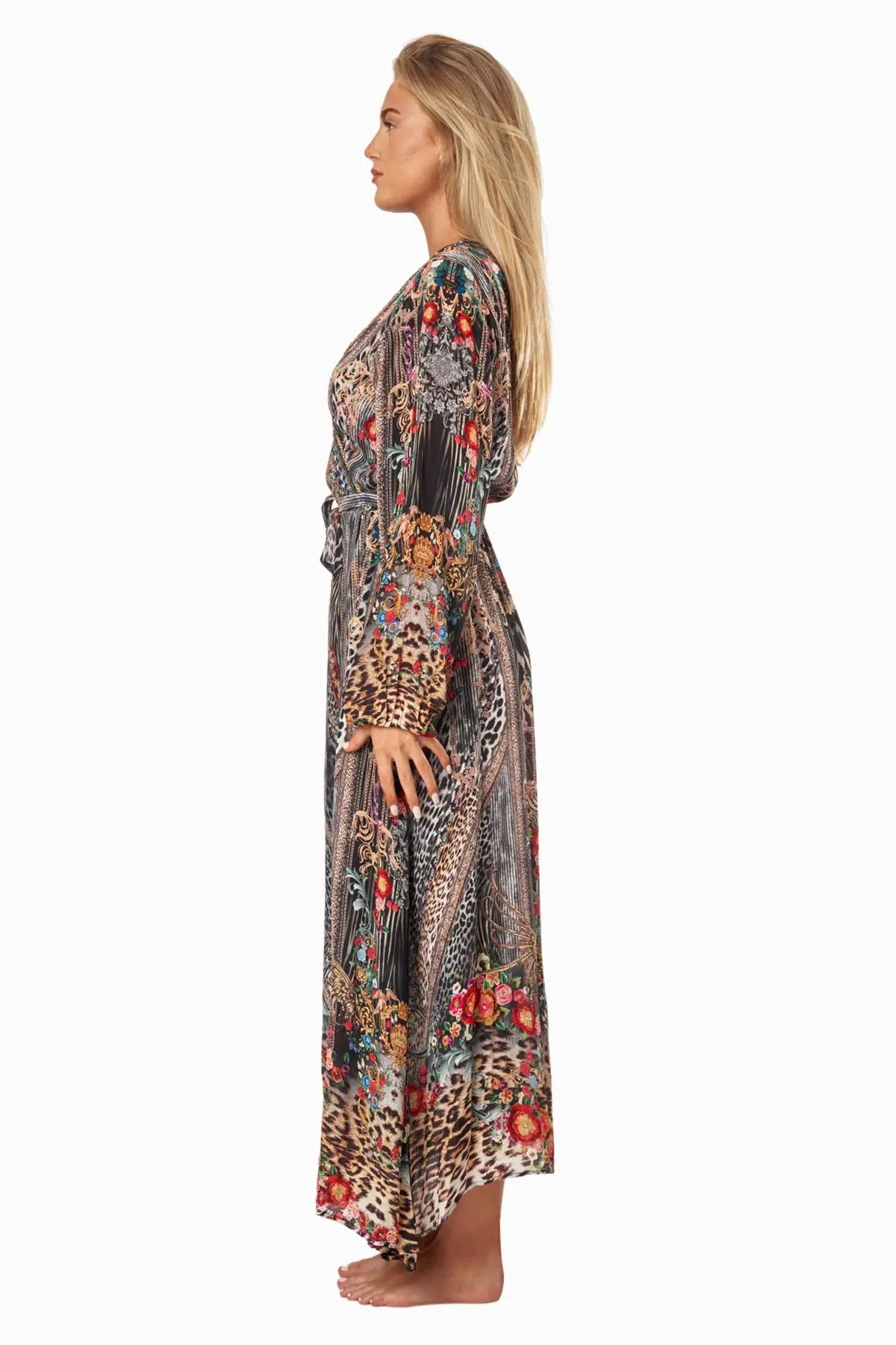 Eclectic Jungle Women's Maxi Wrap Dresses - La Moda Clothing