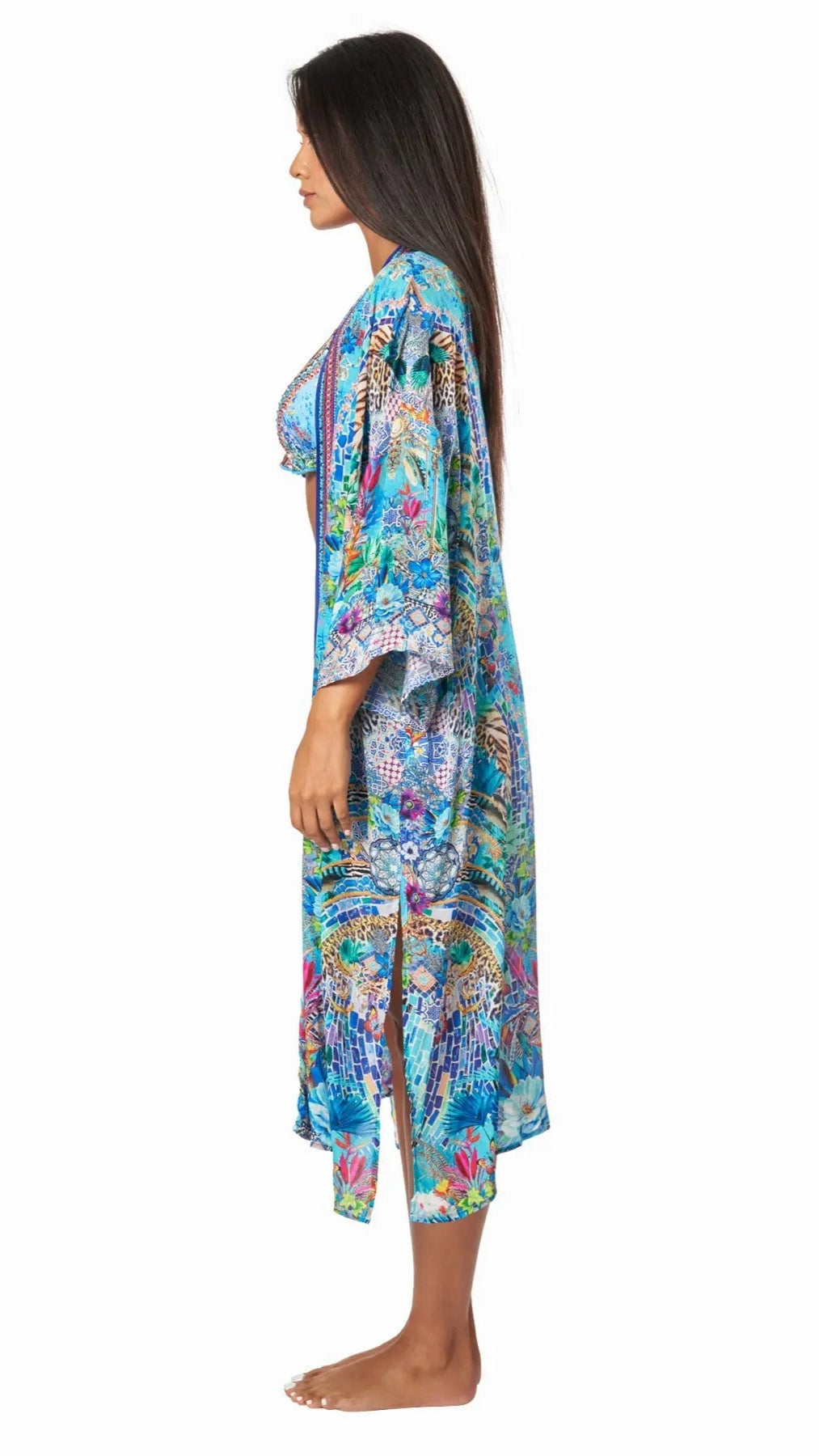 Poppy Garden Floral Kimono Cover Up - La Moda Clothing