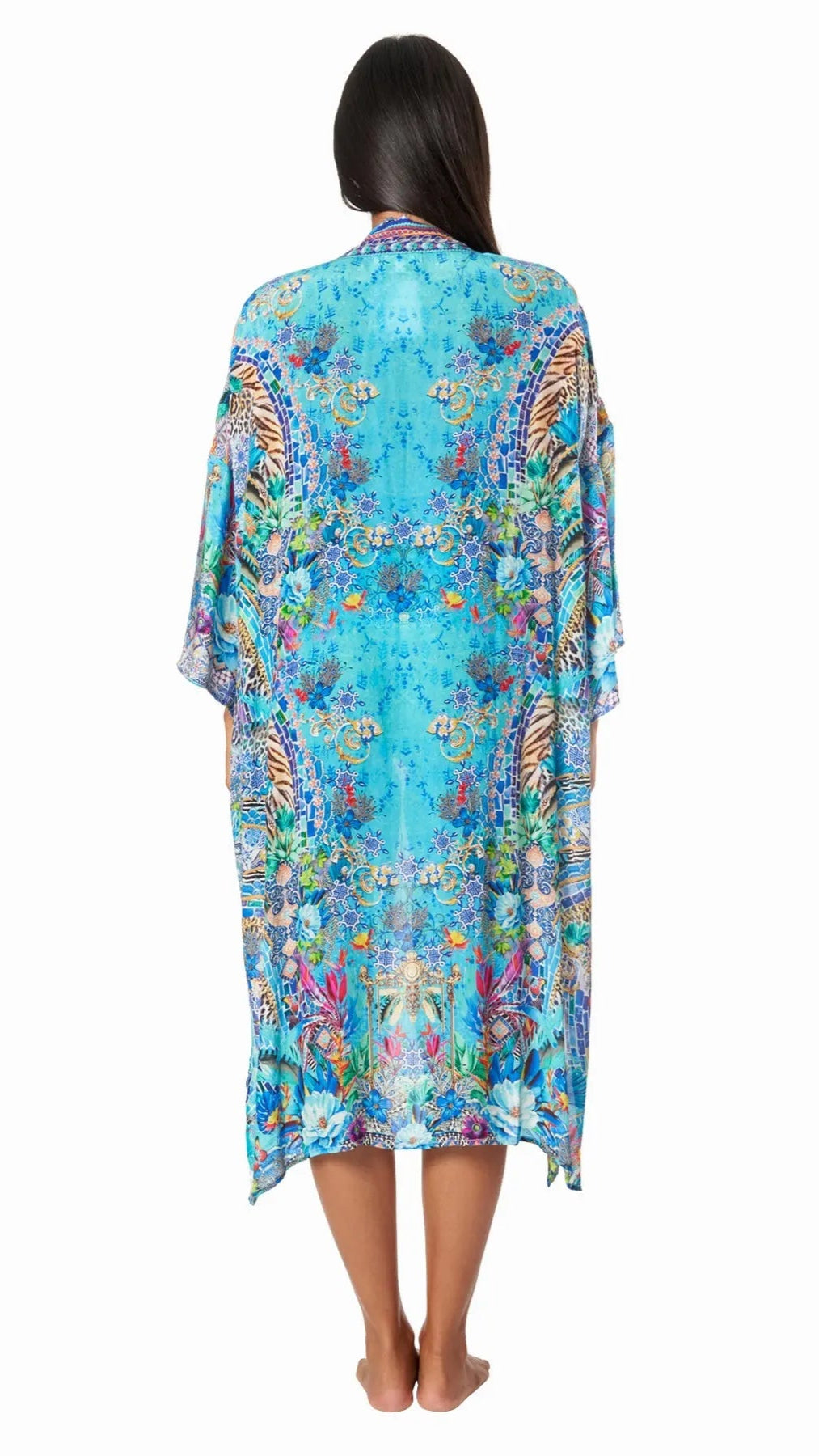 Poppy Garden Floral Kimono Cover Up - La Moda Clothing