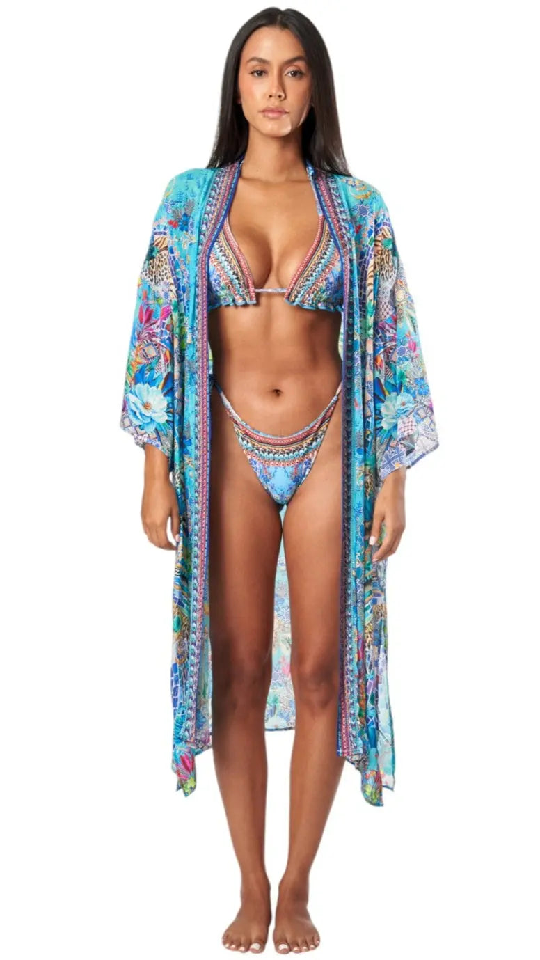 Floral Kimono Beach Cover Up Lamodaclothing