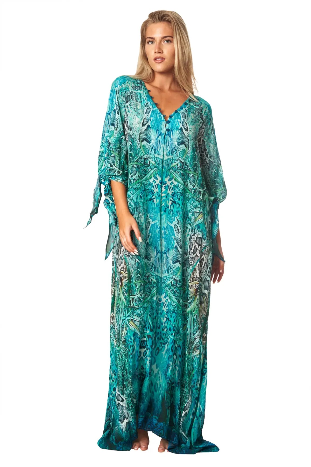 Snake Skin Maxi Kaftan Dress La Moda Clothing