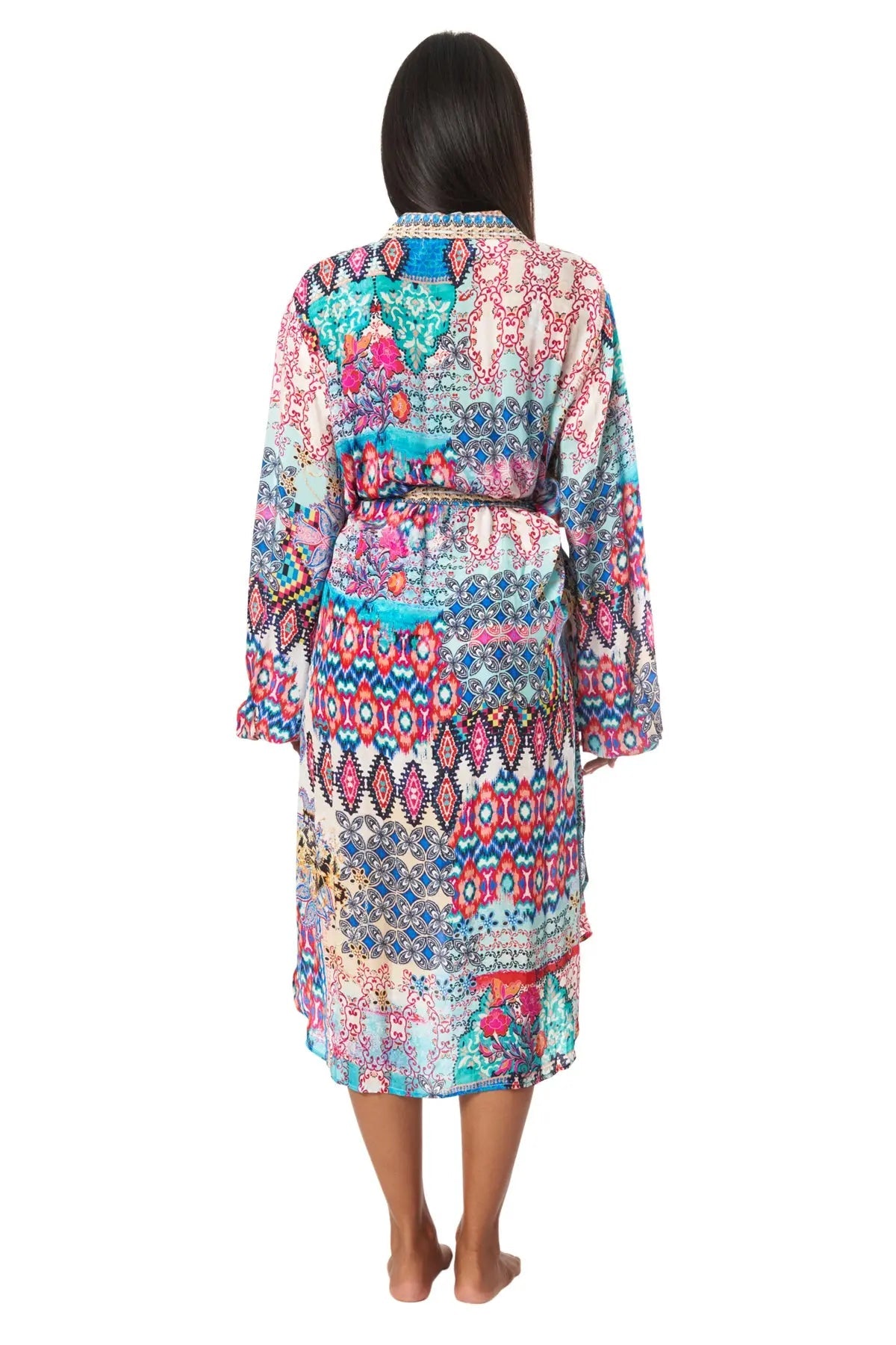 Tribal Ikat Easy Shirtdress Cover-Up - La Moda Clothing