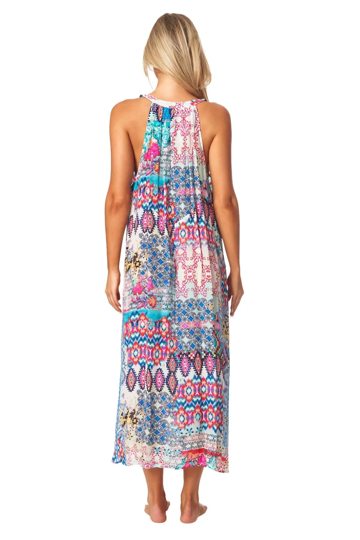 Tribal Ikat Resort Vacation Dress - La Moda Clothing