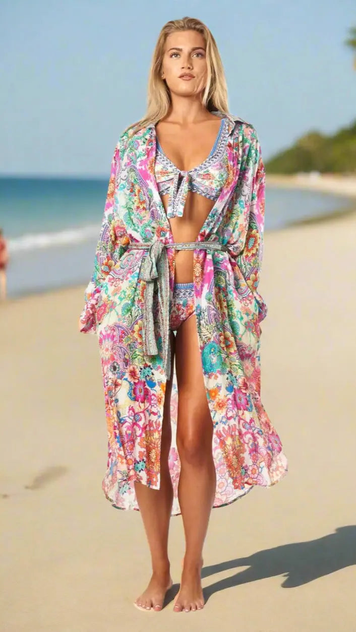 Eden Garden Easy Shirtdress Cover-Up - La Moda Clothing