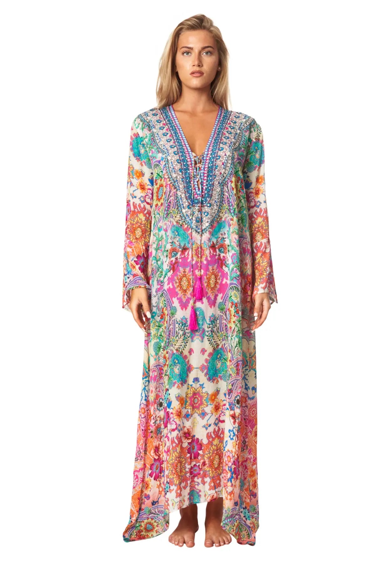 Long Caftan Dress with Sleeves La Moda Clothings
