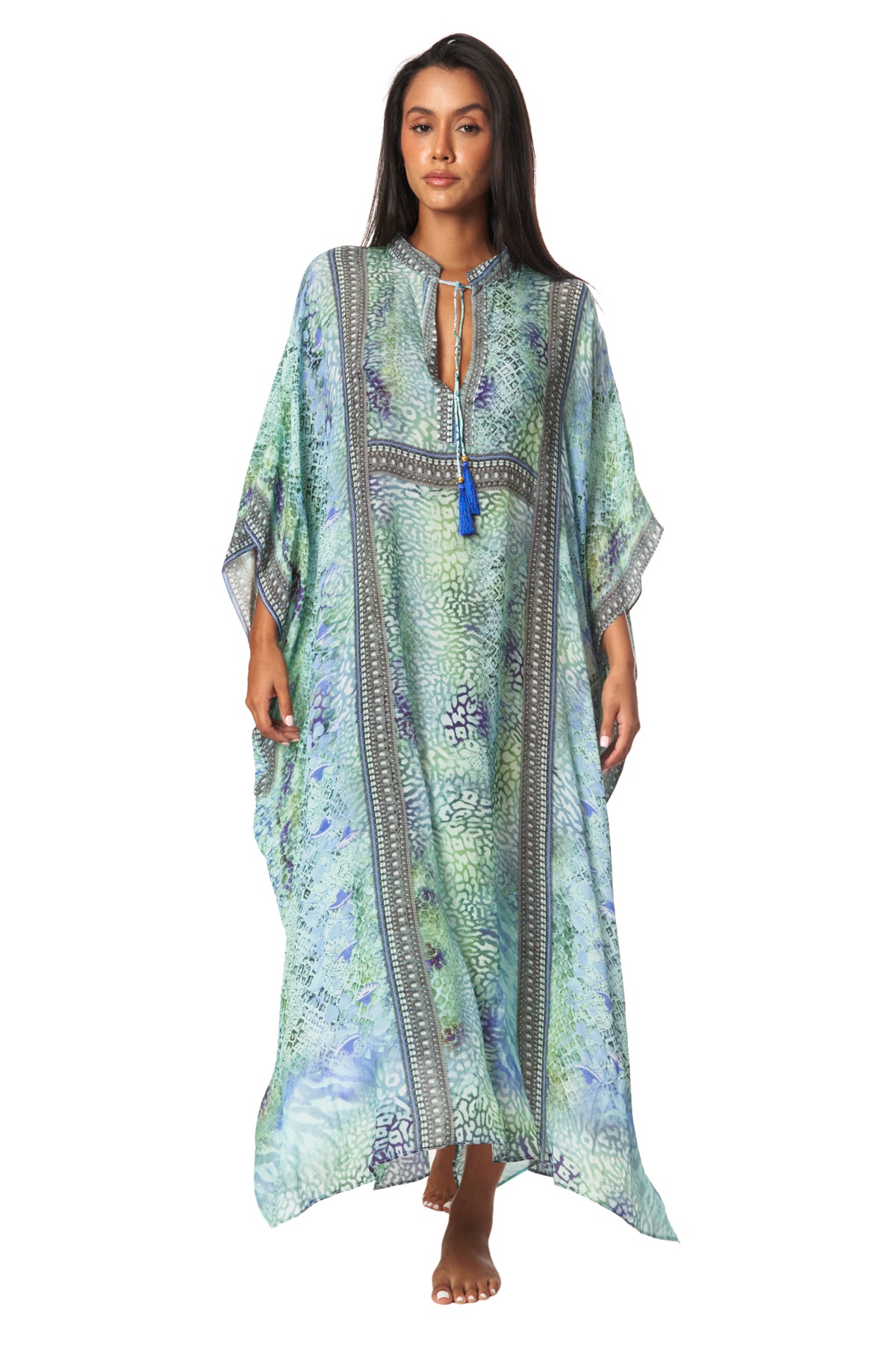 Women's Designer Maxi Caftan Pool Party Gown Dress