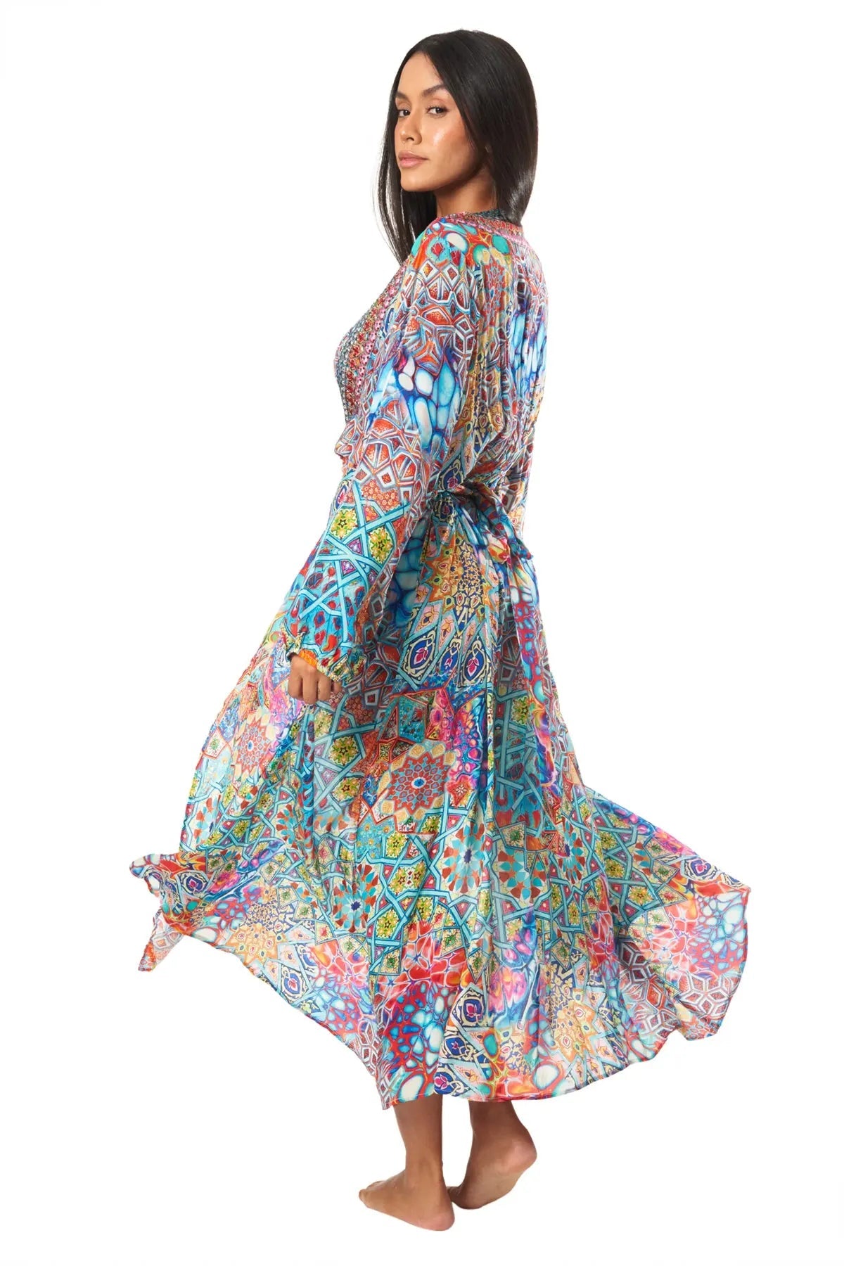 River Bed Women's Maxi Wrap Dresses - La Moda Clothing
