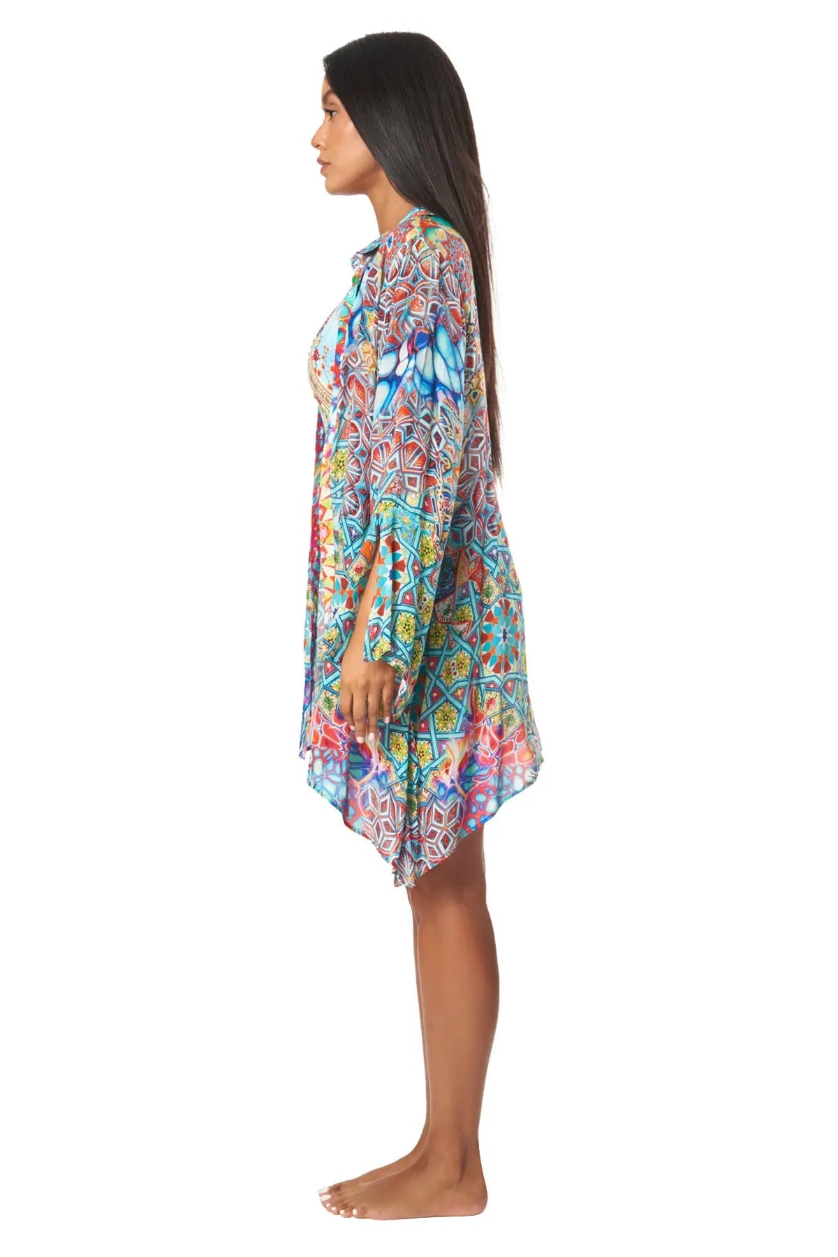 River Bed Easy Shirtdress Cover-Up - La Moda Clothing