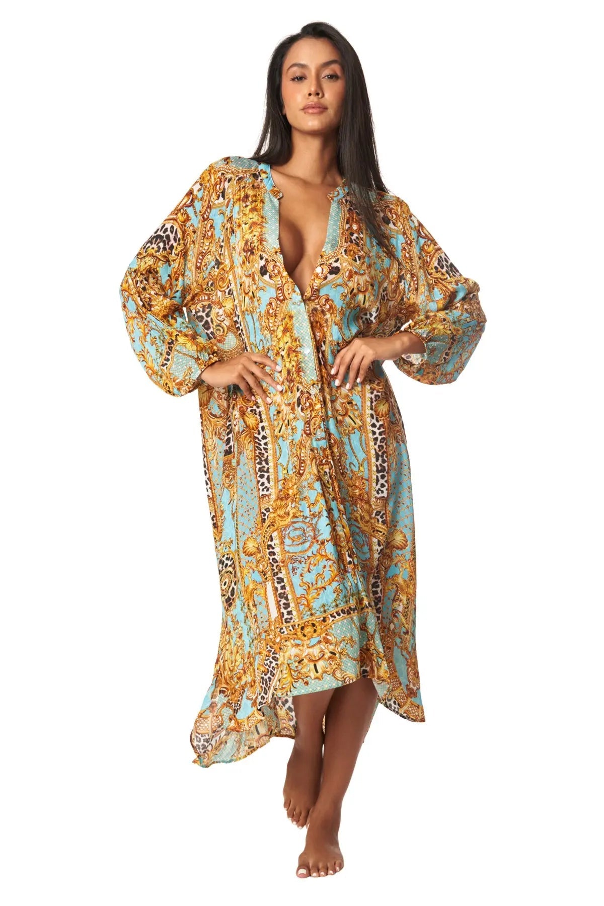 Future Eden Easy Button Front Cover-Up - La Moda Clothing