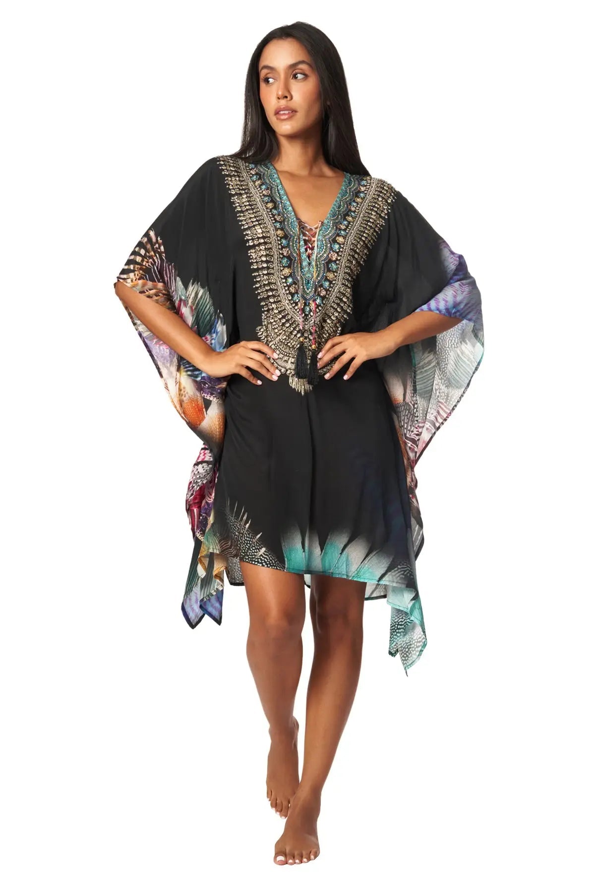 Womens Designer Silk Kaftans - La Moda Clothing