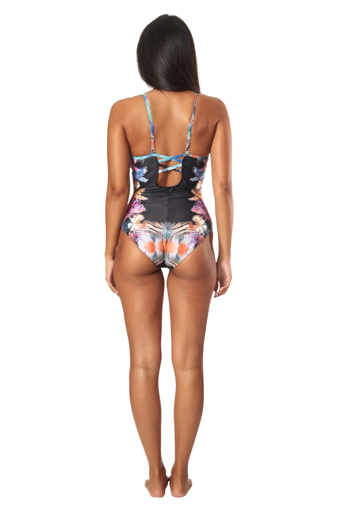 Embellished One Piece Swimsuit - La Moda Clothing