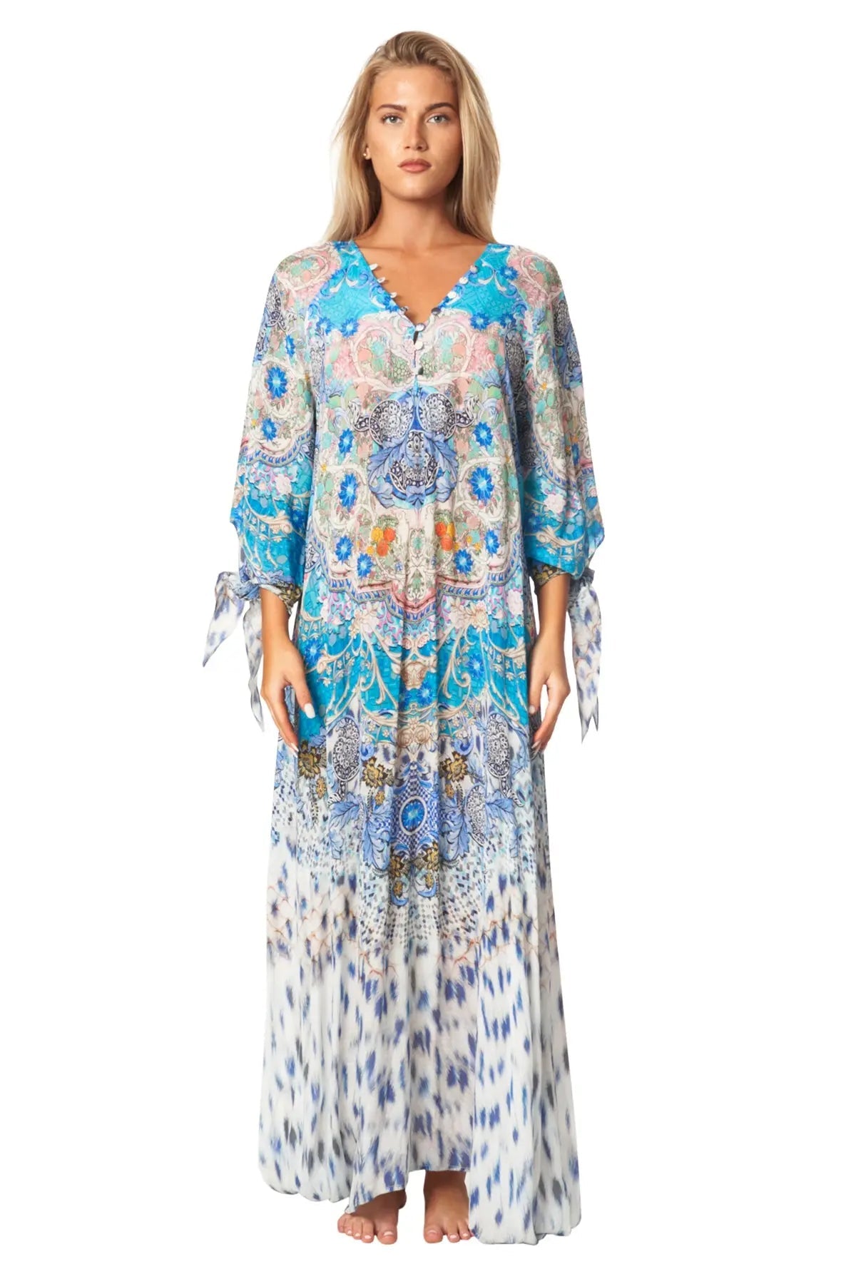 Day Dreamers Long Dress Boho Maxi Caftan - La Moda Clothing