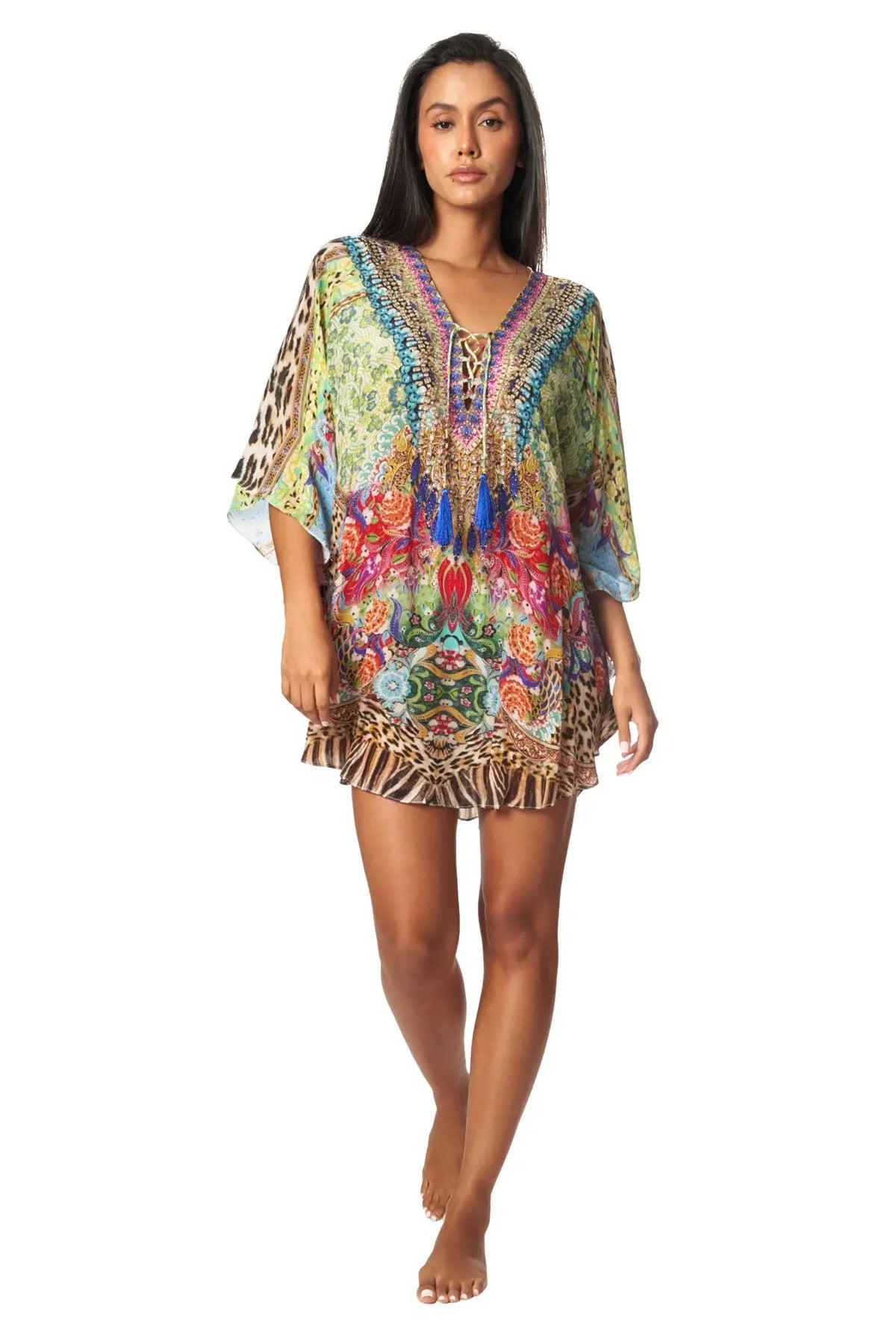 Caftan Kaftan Dress Cover up in Viscose Silk - La Moda Clothing