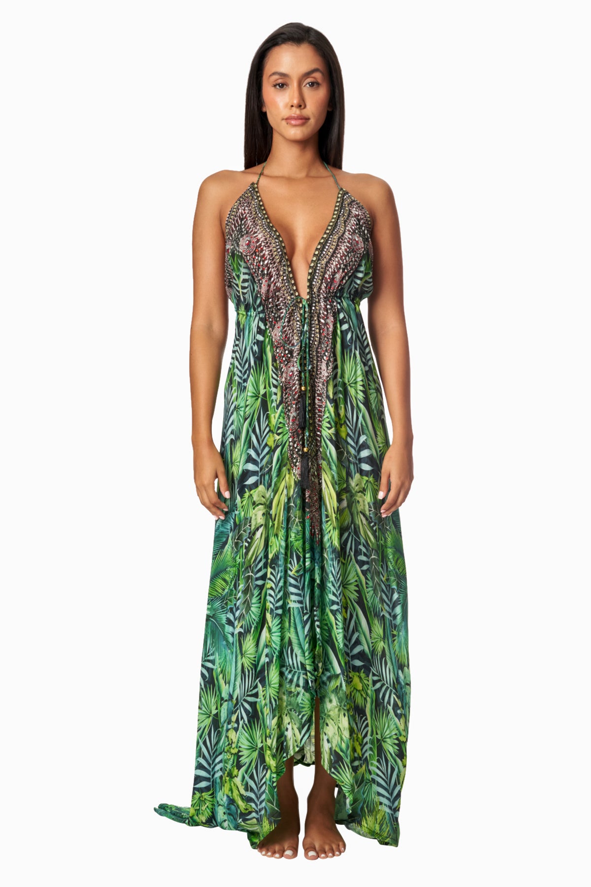 Backless Halter Resort Dress