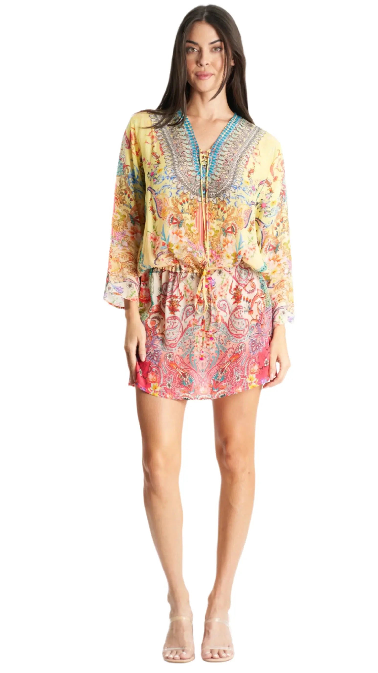 Drawstring Tunic Dress La Moda Clothing