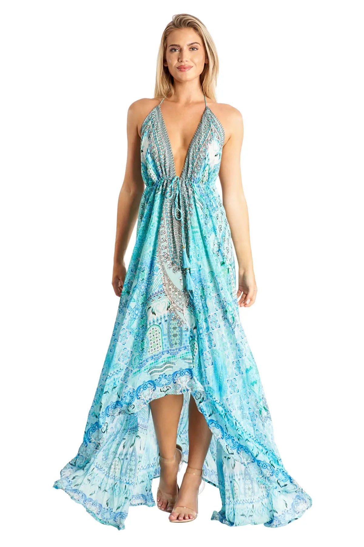 Halter Resort Maxi Dress La Moda Clothing