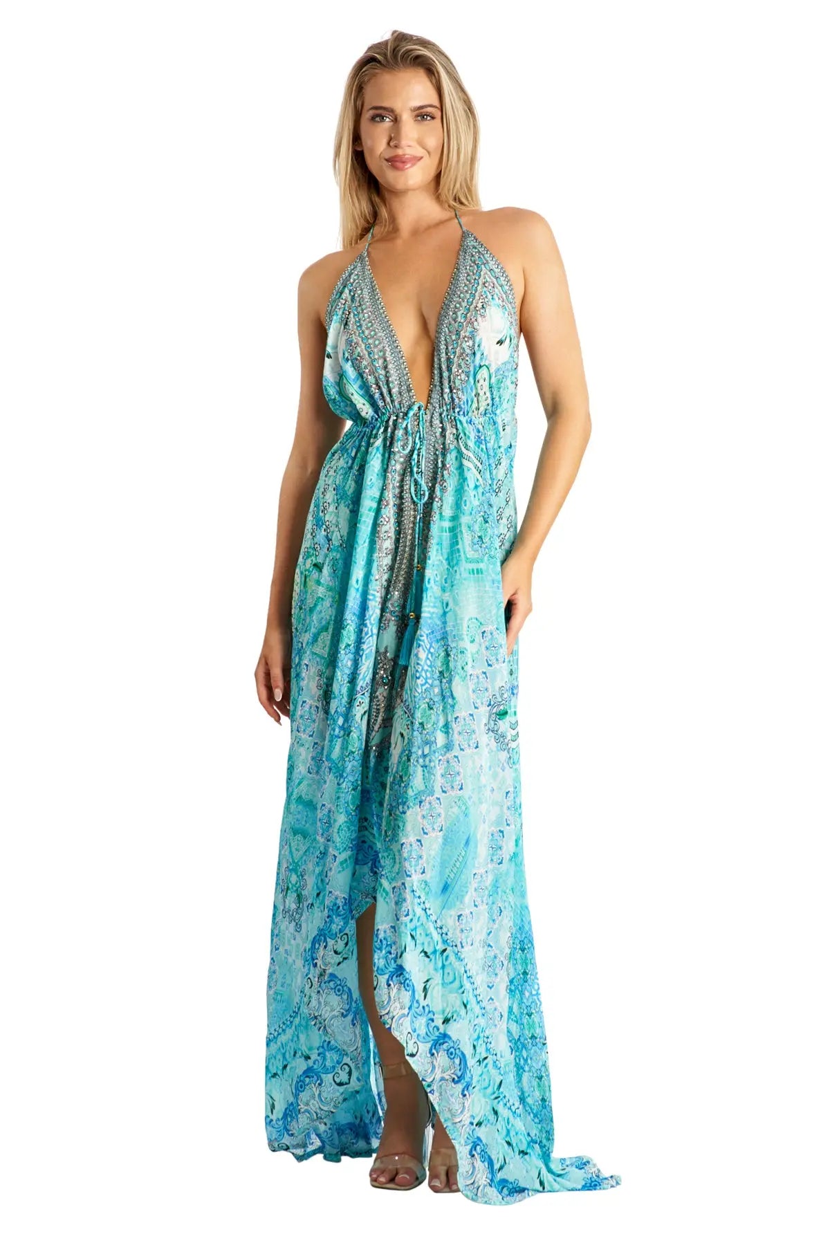Halter Resort Maxi Dress La Moda Clothing