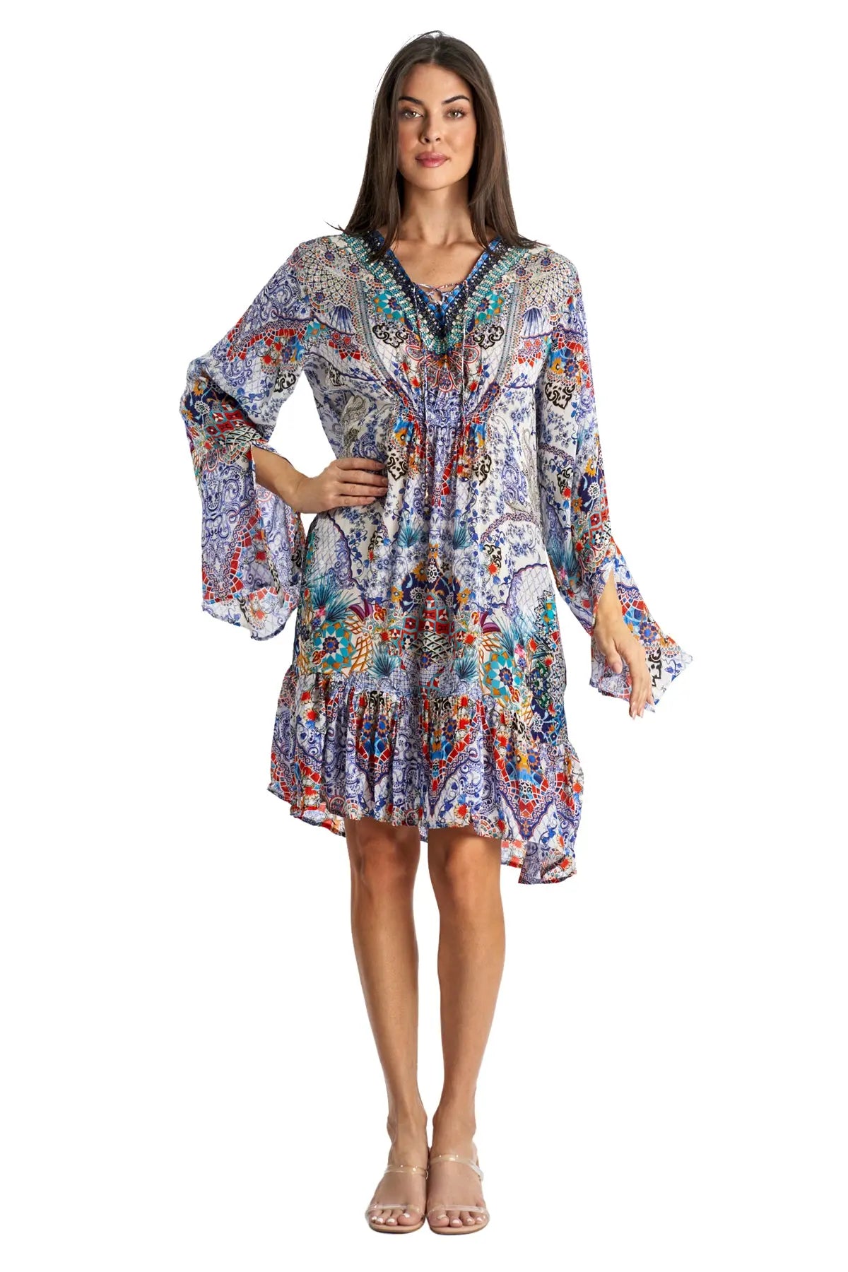 Resort Wear Short Mini Dresses in trendy Prints La Moda Clothing