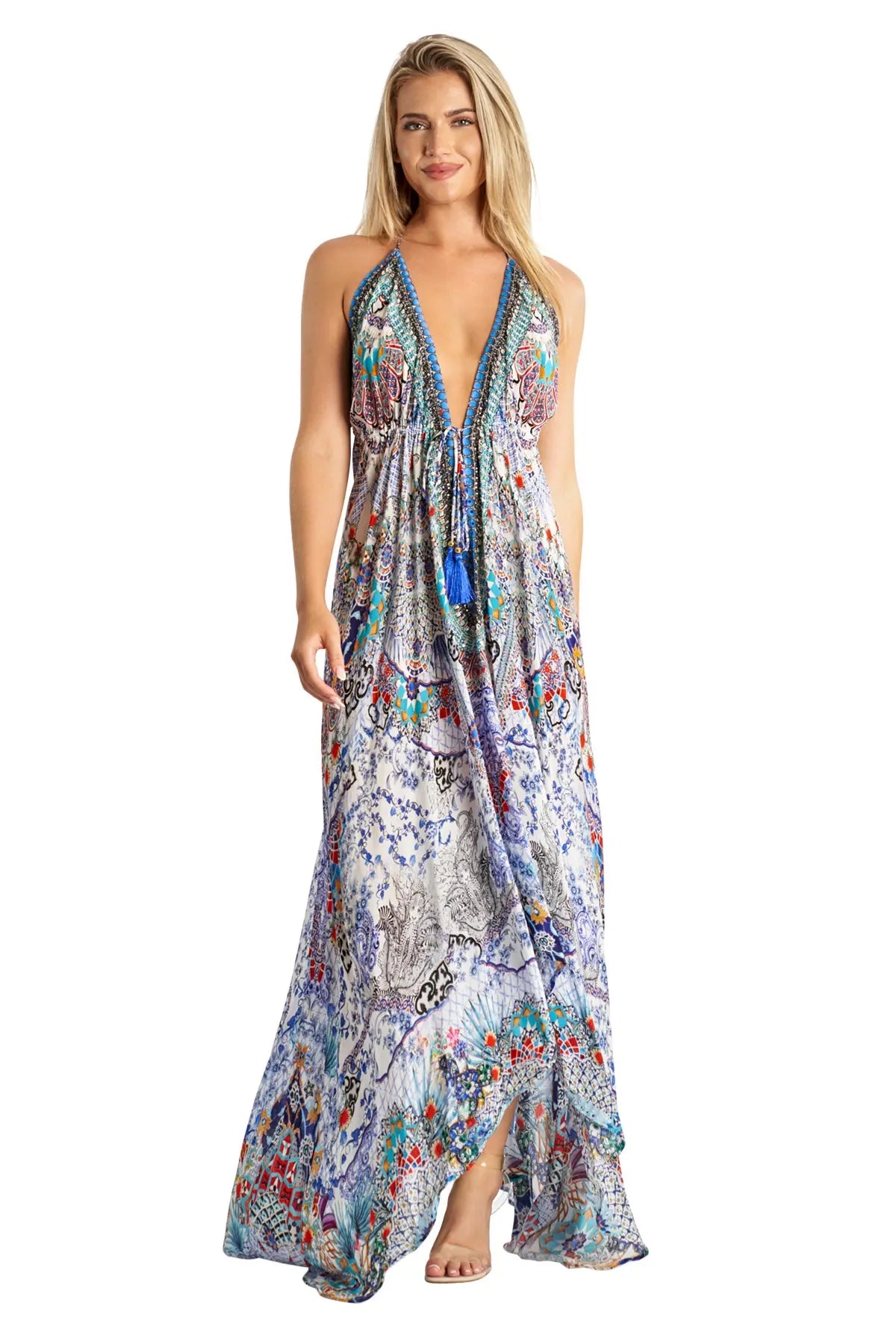 Halter Maxi Resort Dresses for Tropical Destinations La Moda Clothing