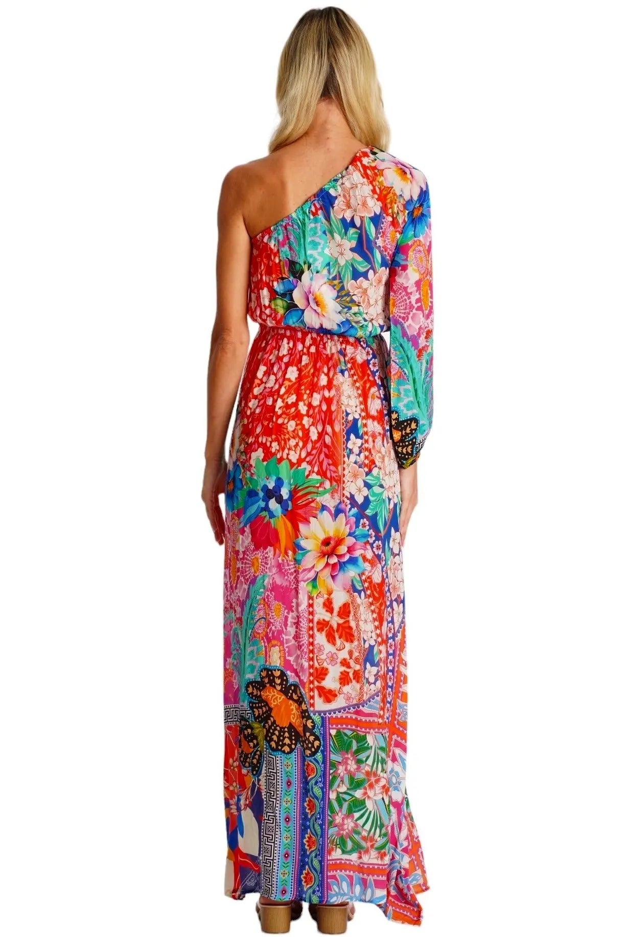 One Shoulder Maxi Resort Dress La Moda Clothing