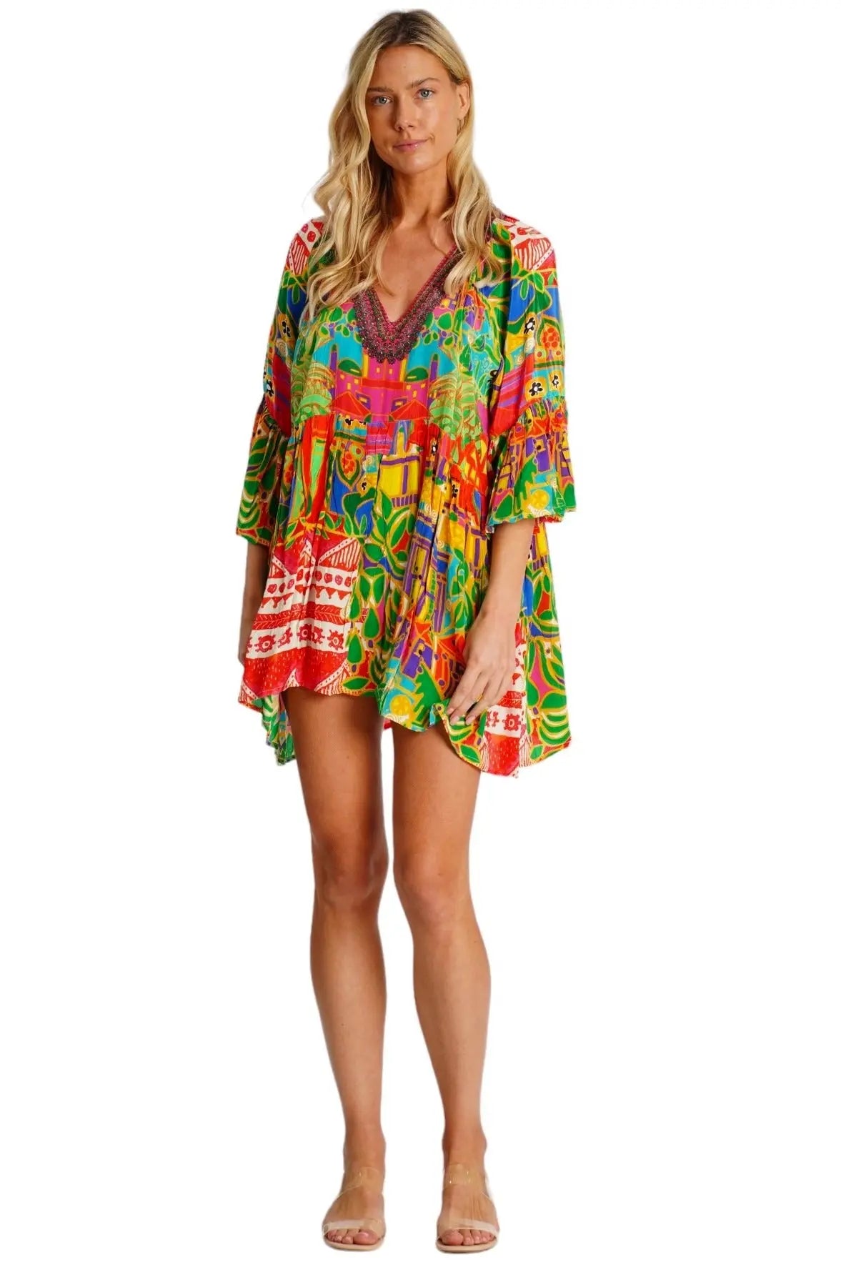 Tropical Short Dress La Moda Clothing