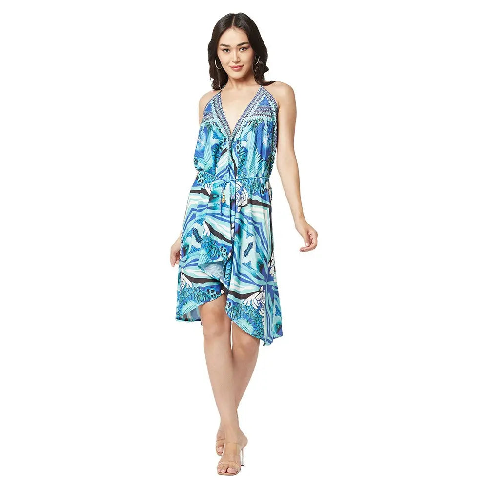 Beach and Resort High-Low Halter Dresses - La Moda Clothing
