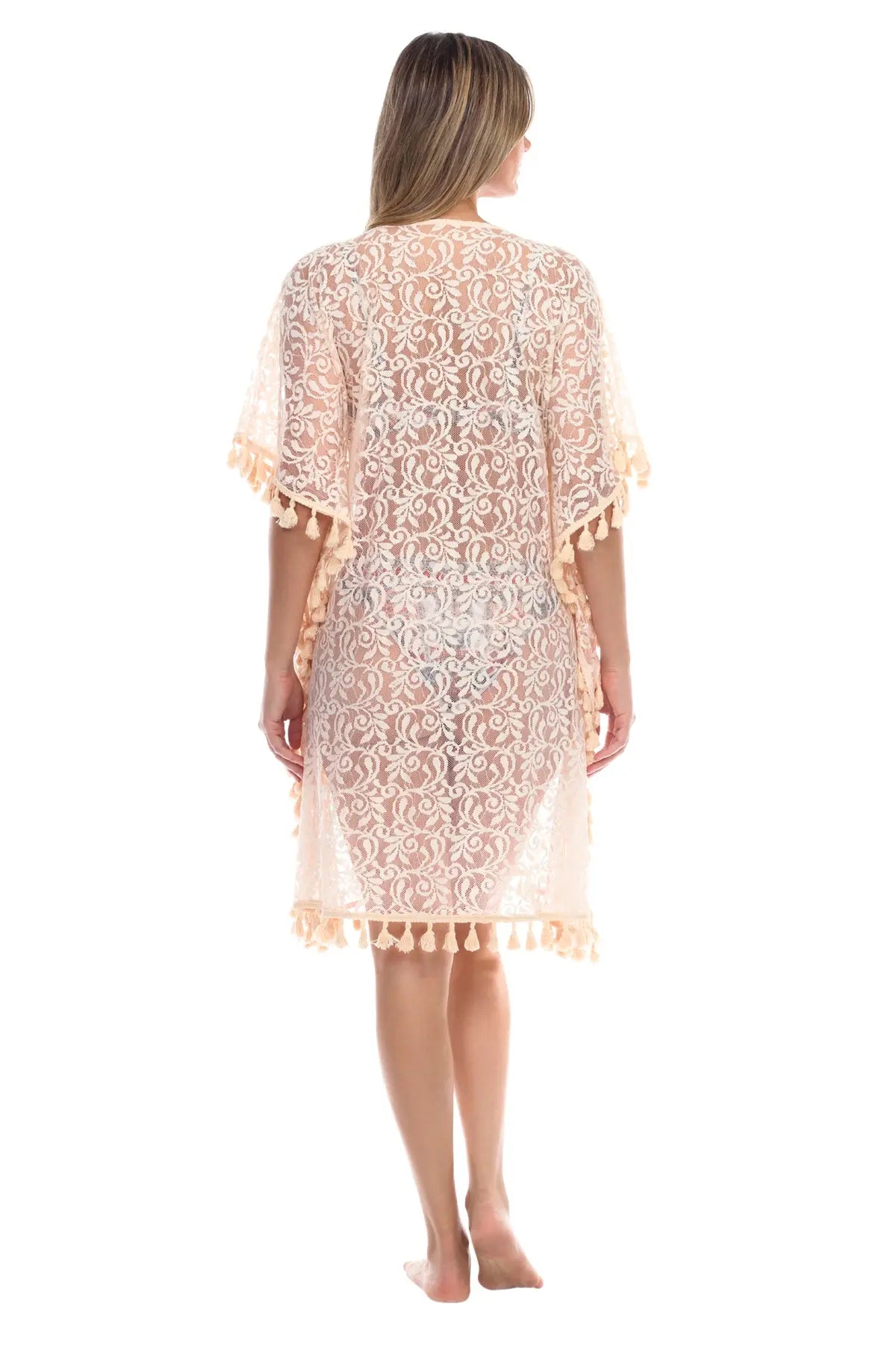 Lace Crochet Kaftan Cover Up Wholesale - La Moda Clothings