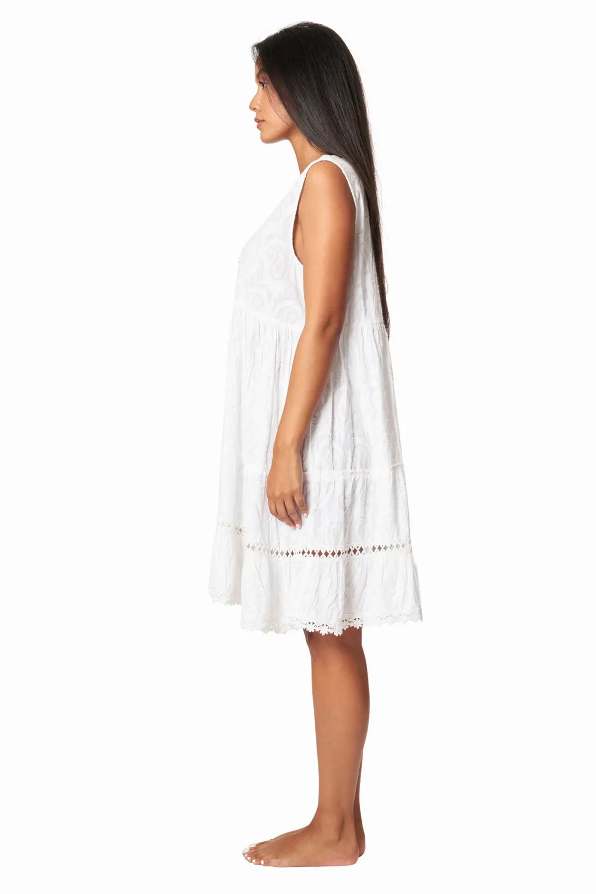 Flowy Sleeveless Casual Mini Dress - La Moda Clothing