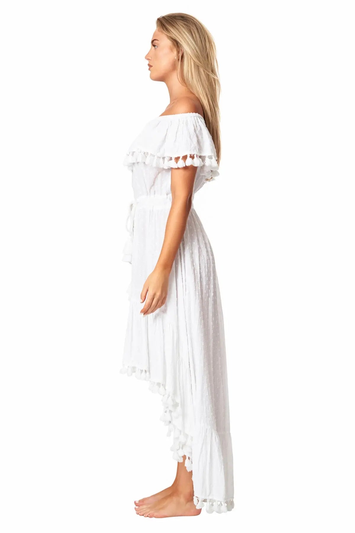 La Moda High Low Hem Rayon Dress - La Moda Clothing