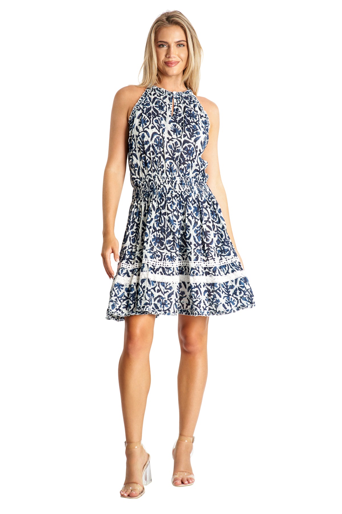 Short Sleeveless Mini Dress for summer evenings