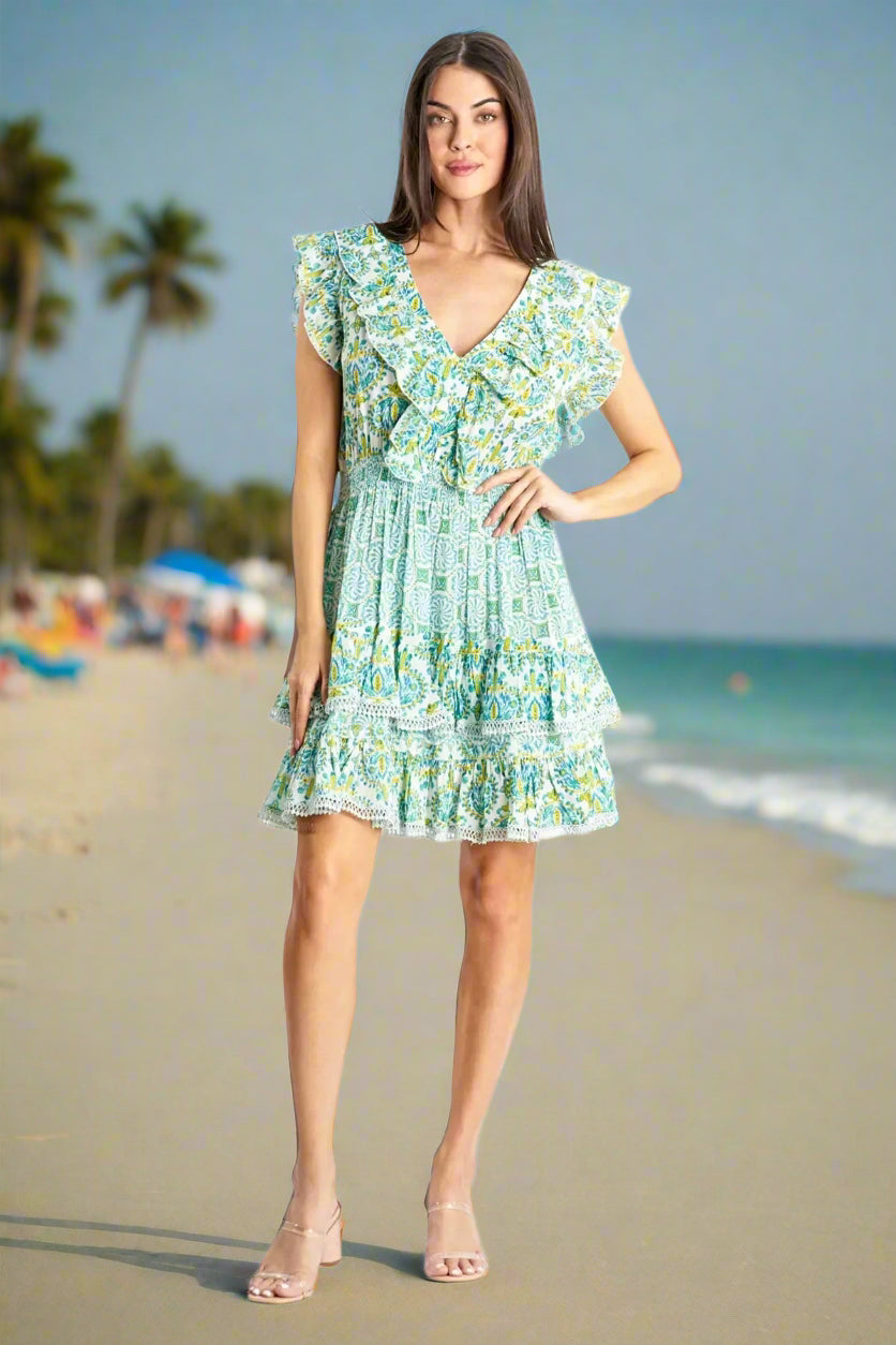 Womens Beach Mini Dresses - La Moda Clothing