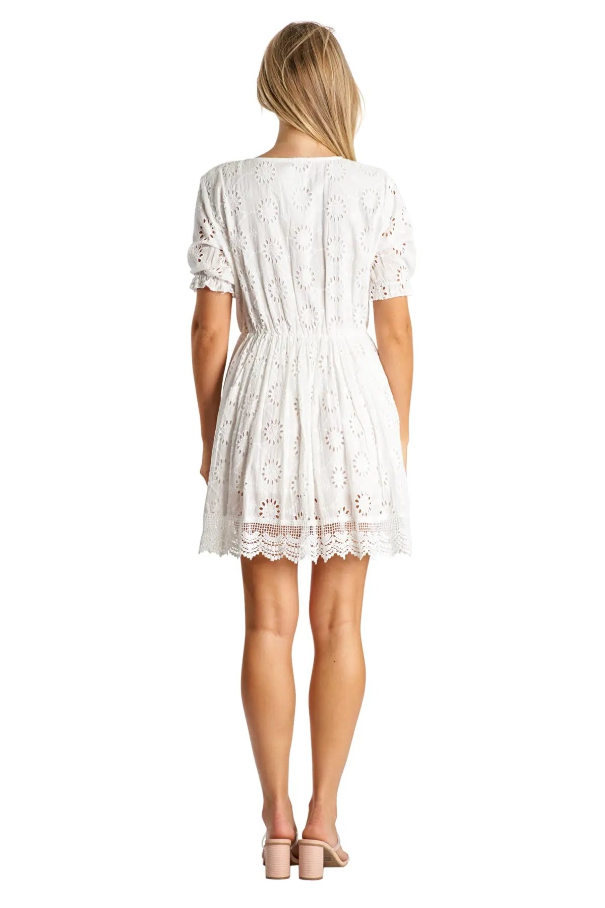 White Lace Sexy Mini Dress - La Moda Clothing