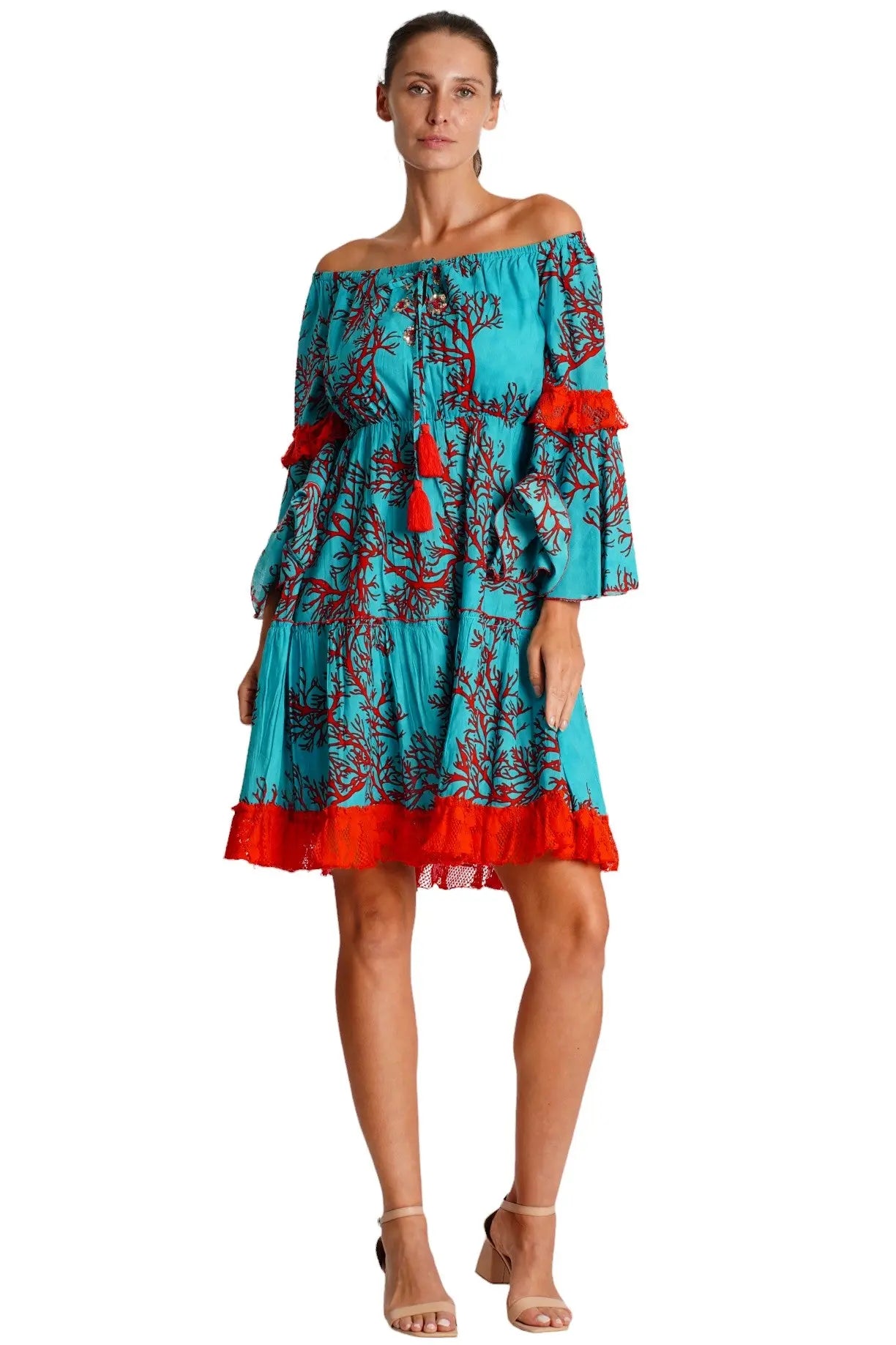 Off Shoulder Summer Mini Dress La Moda Clothing