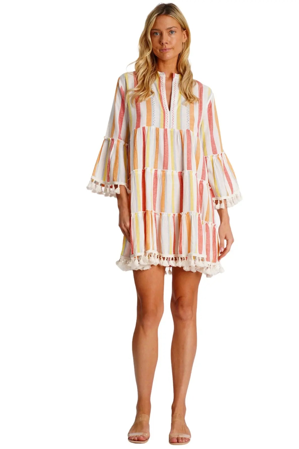 3/4 Sleeve Mini Dress La Moda Clothing